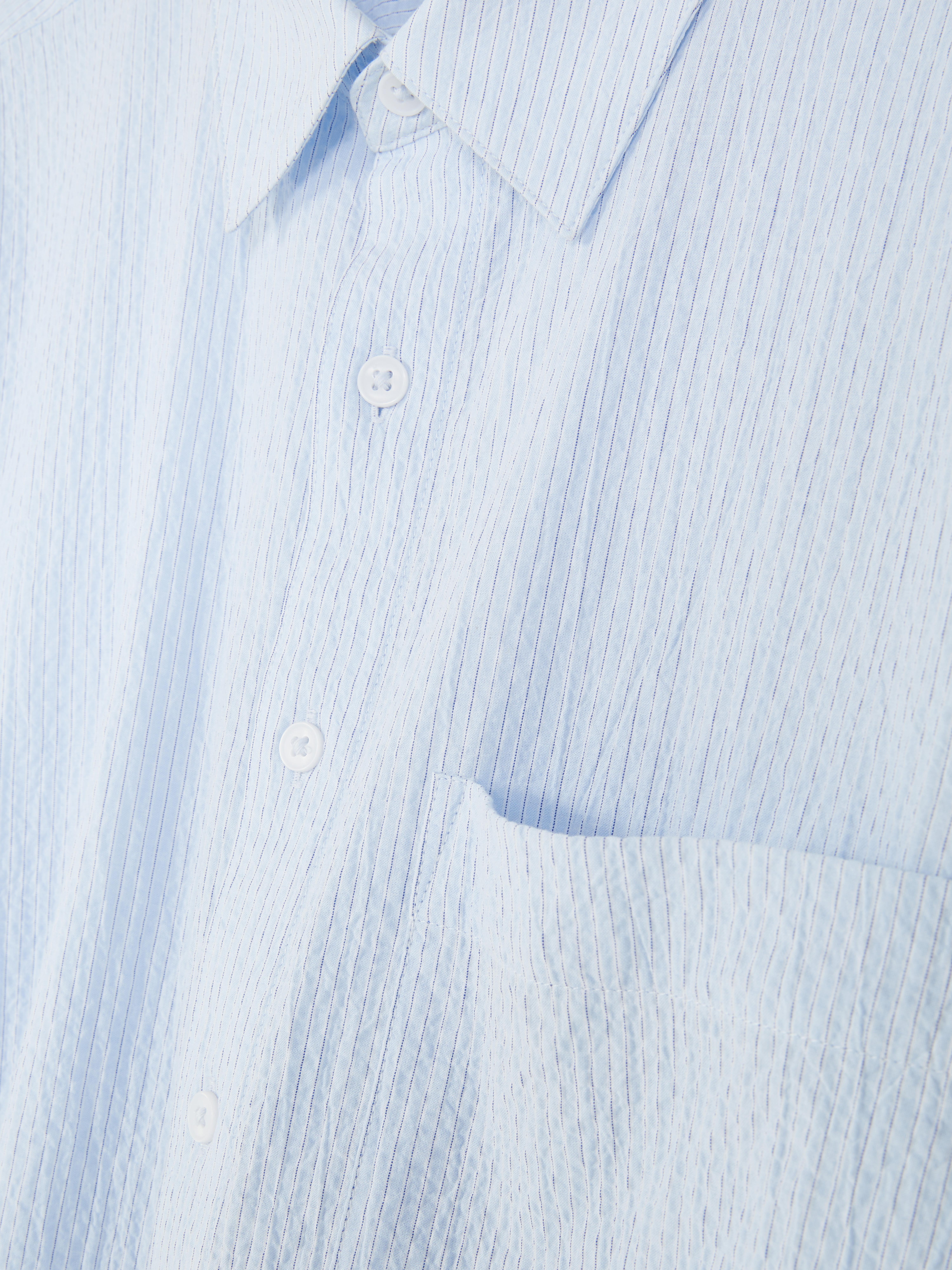 Kem Seersucker Striped Shirt