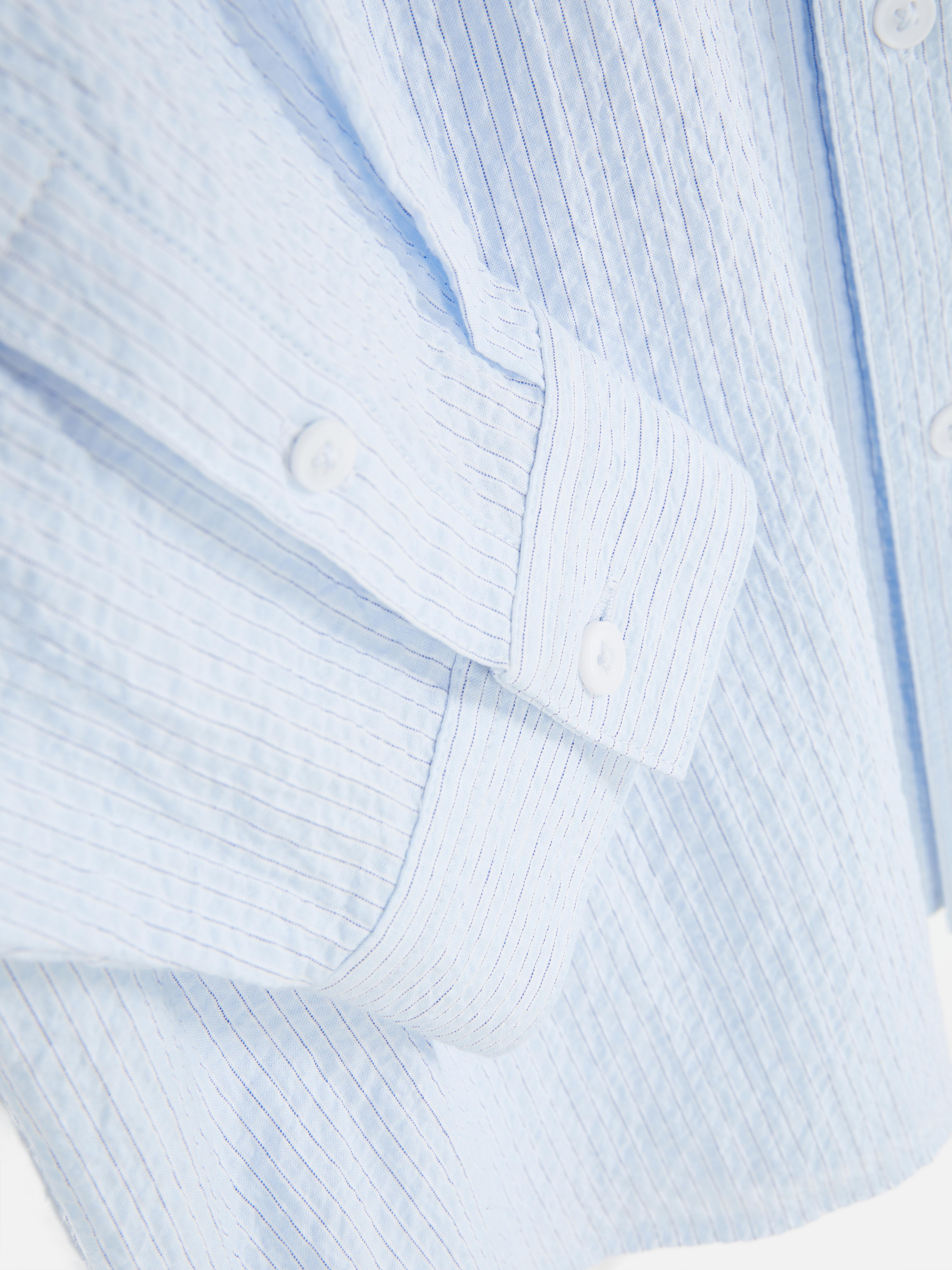 Kem Seersucker Striped Shirt