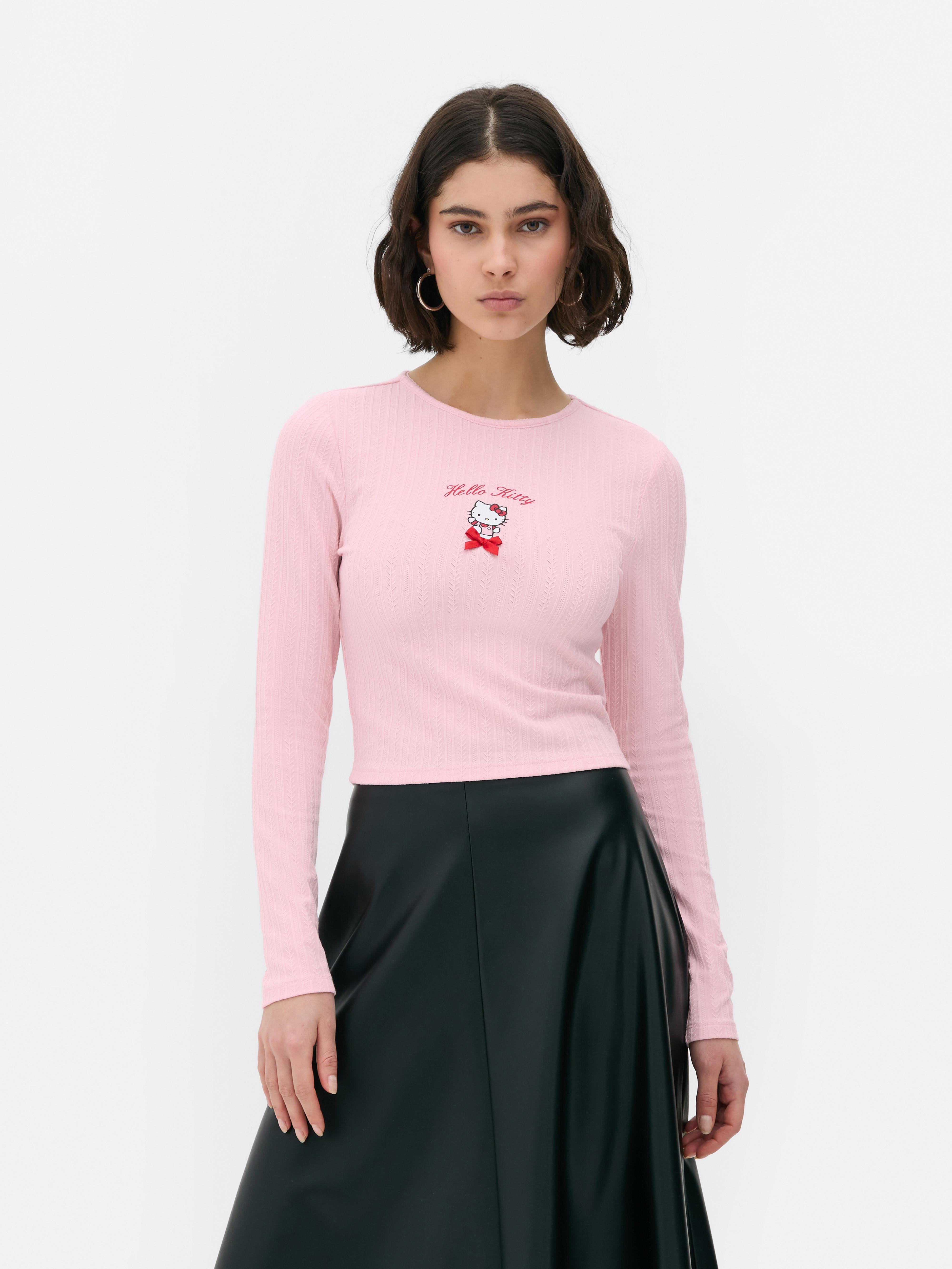 Hello Kitty Pointelle Long Sleeve T-Shirt