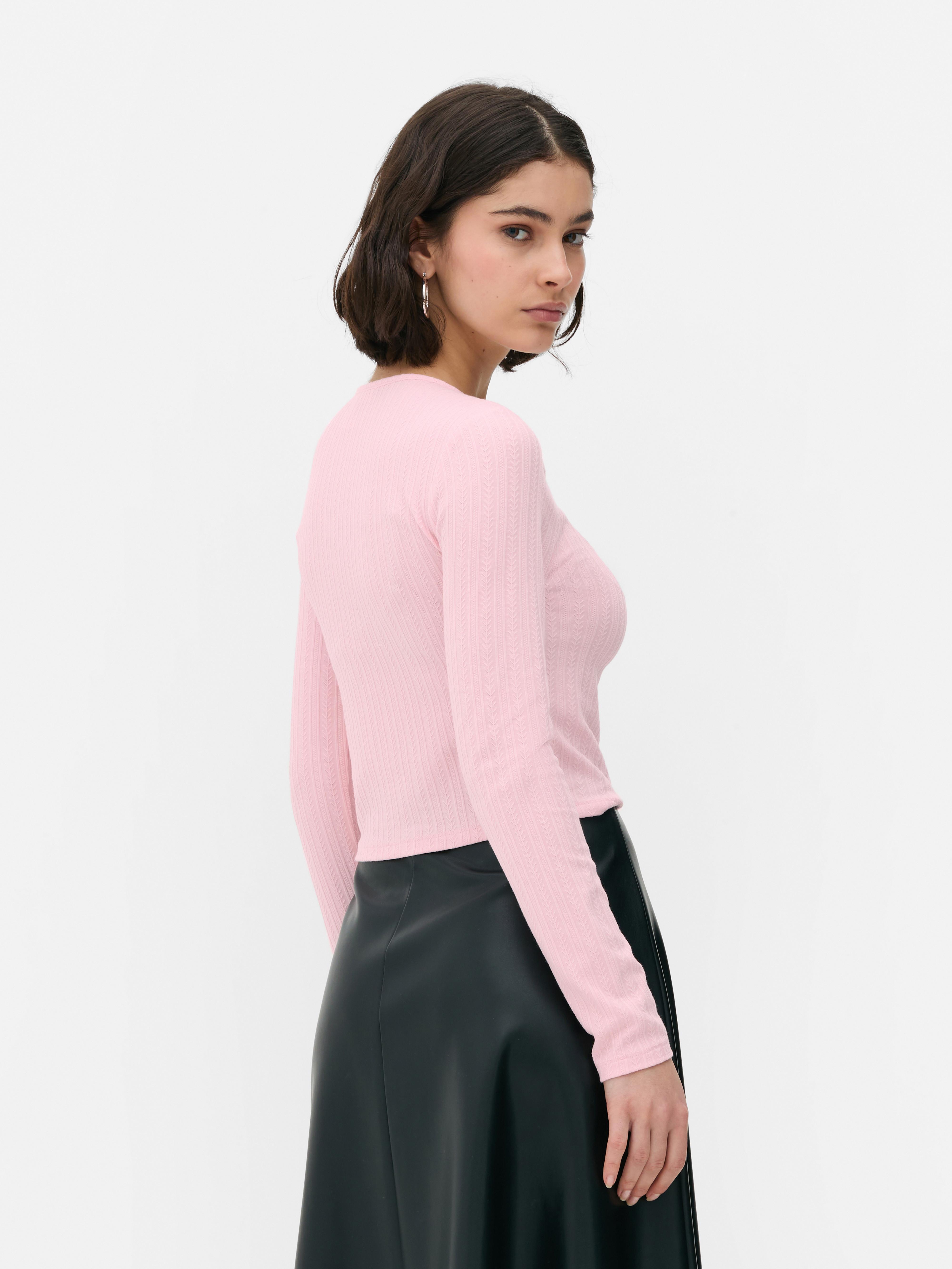Hello Kitty Pointelle Long Sleeve T-Shirt