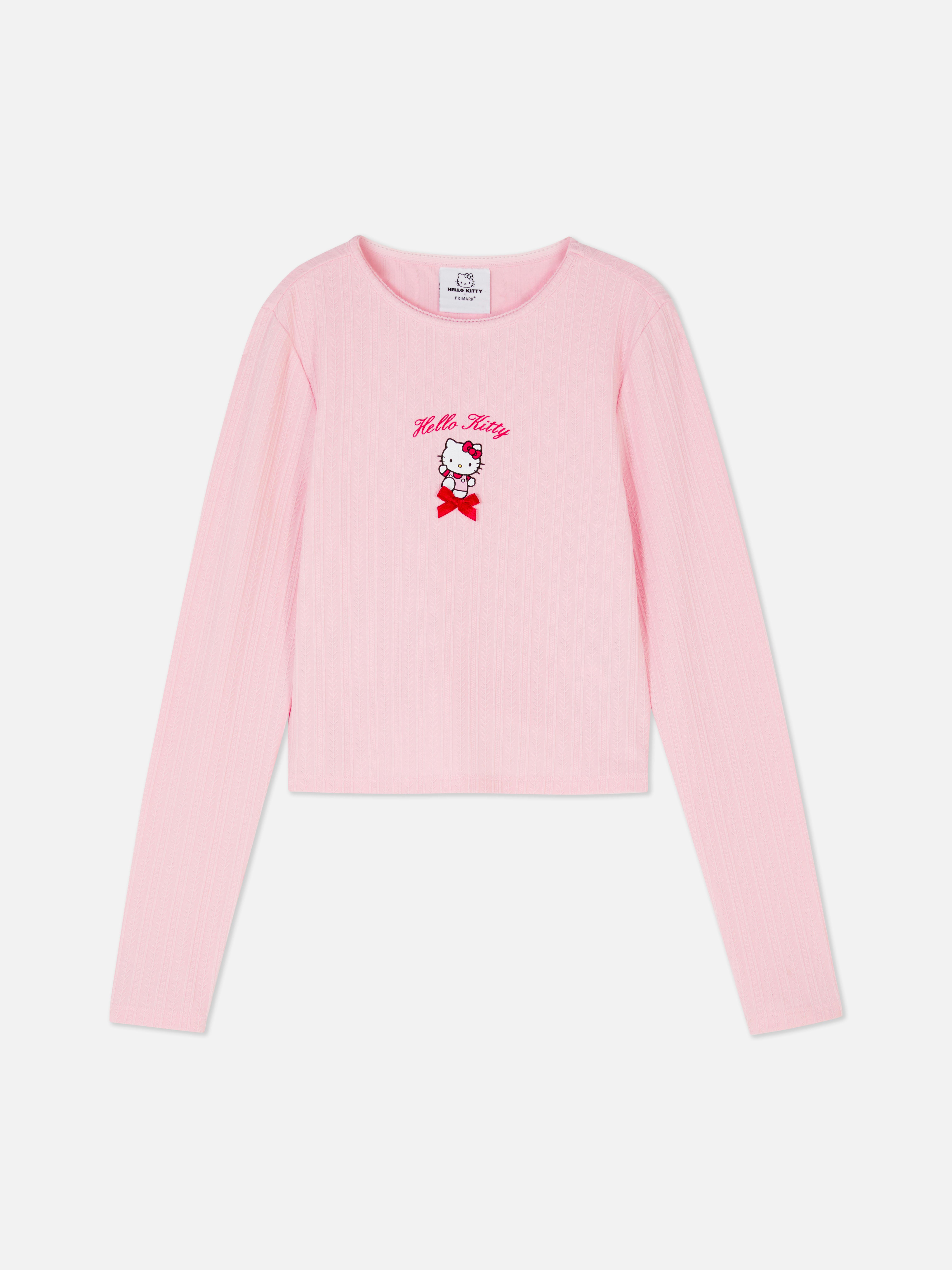 Hello Kitty Pointelle Long Sleeve T-Shirt
