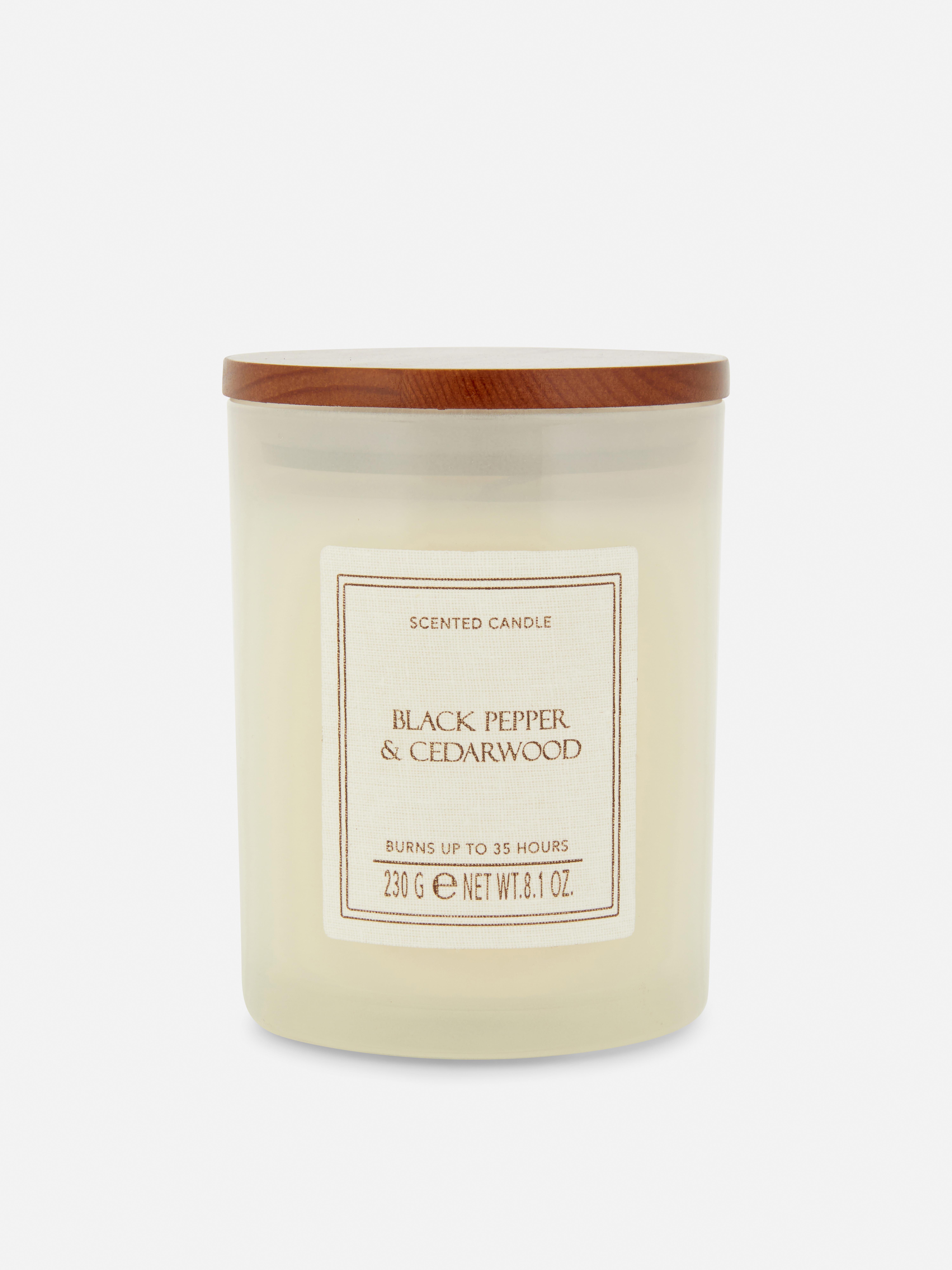 Vela perfumada recipiente vidro fosco