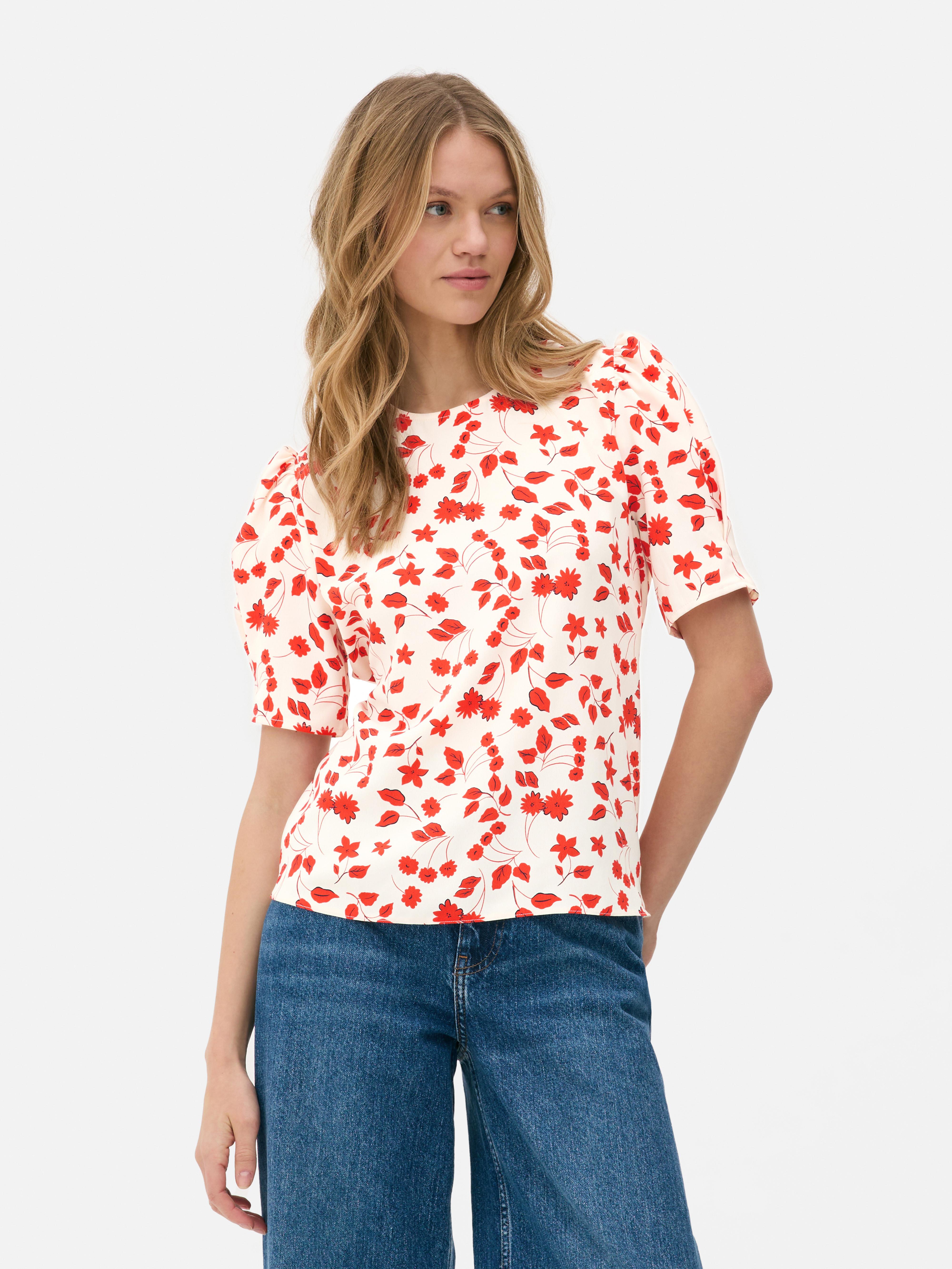 Floral Short Sleeve Blouse