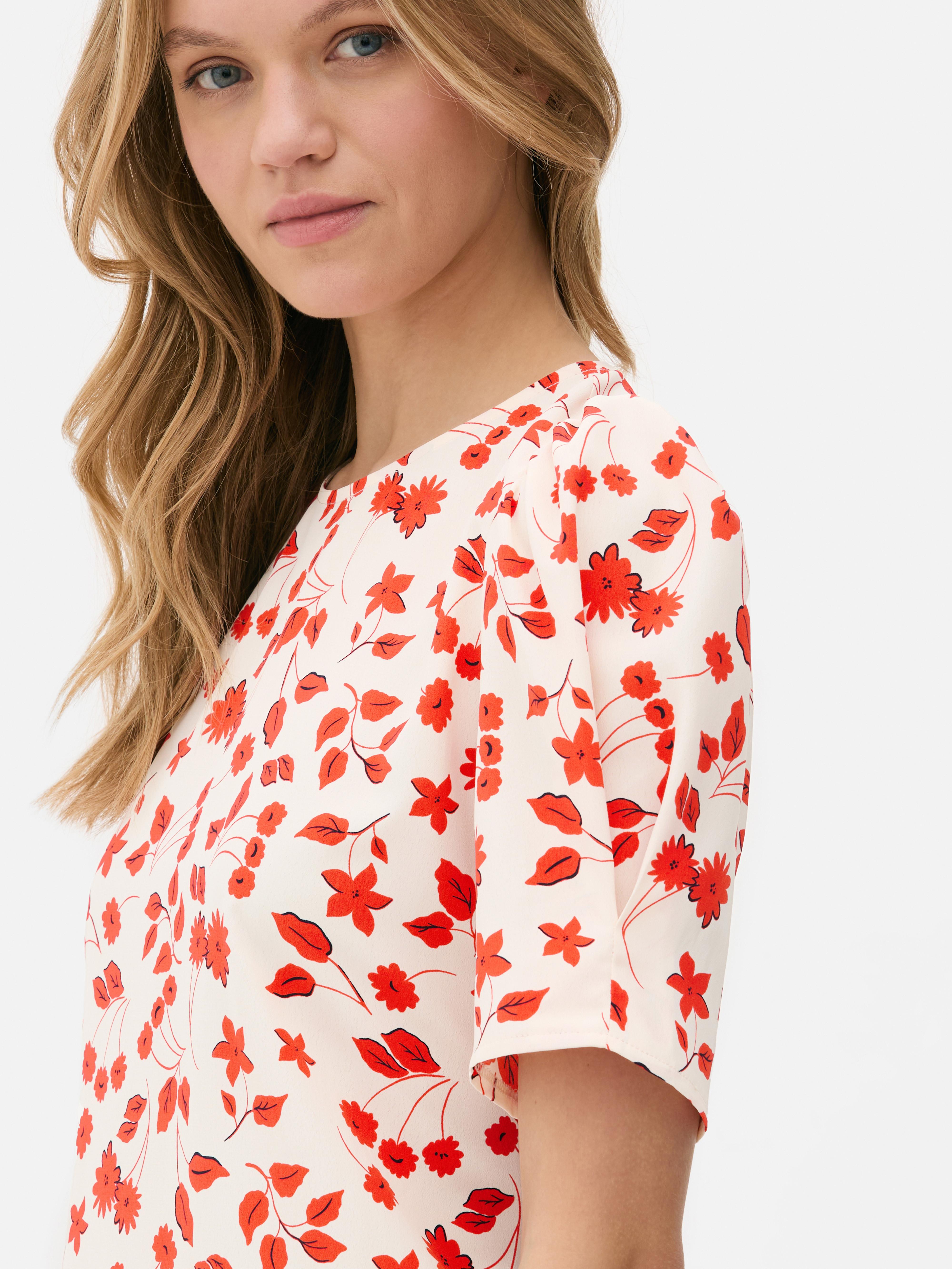 Floral Short Sleeve Blouse