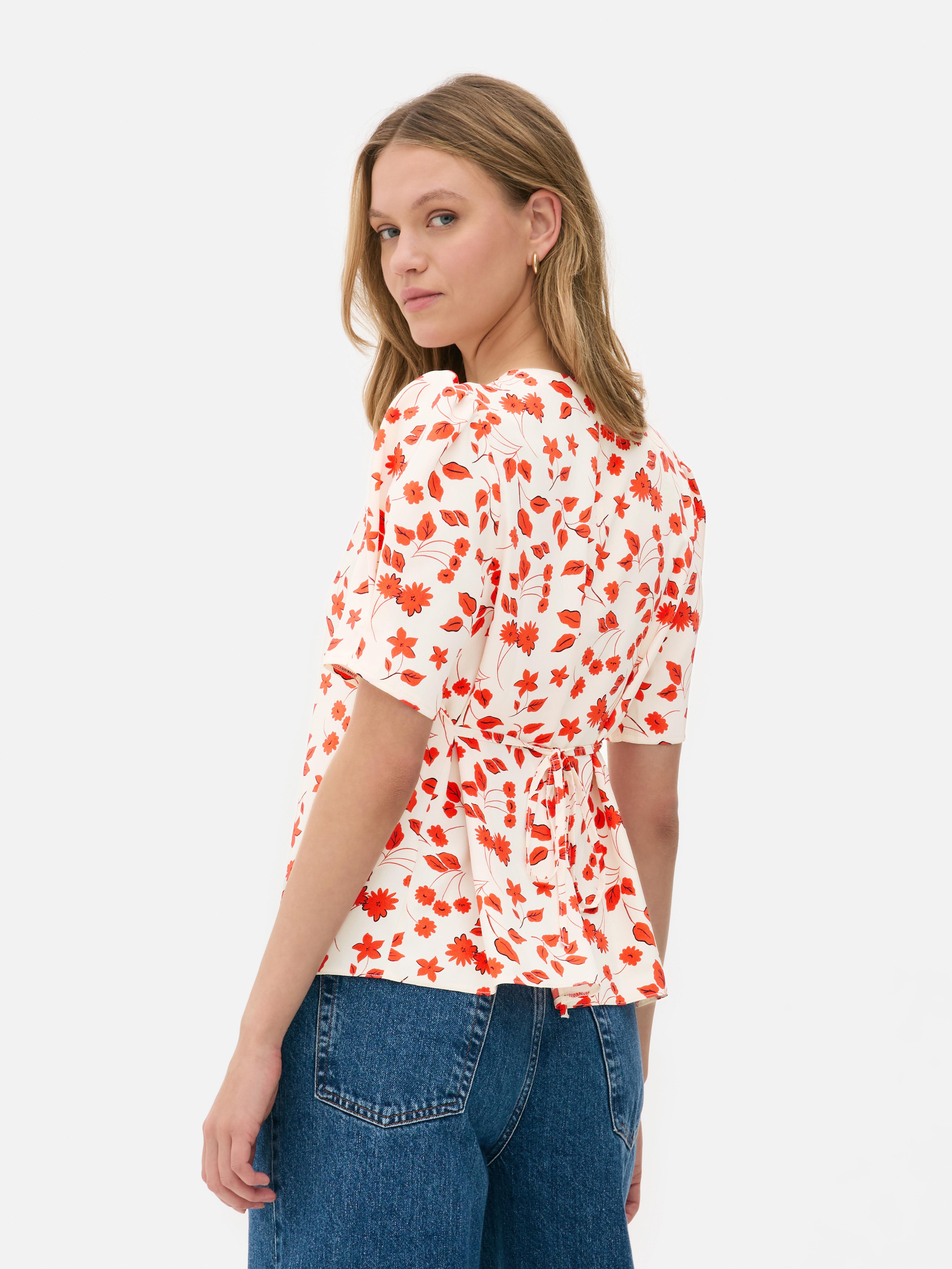 Floral Short Sleeve Blouse