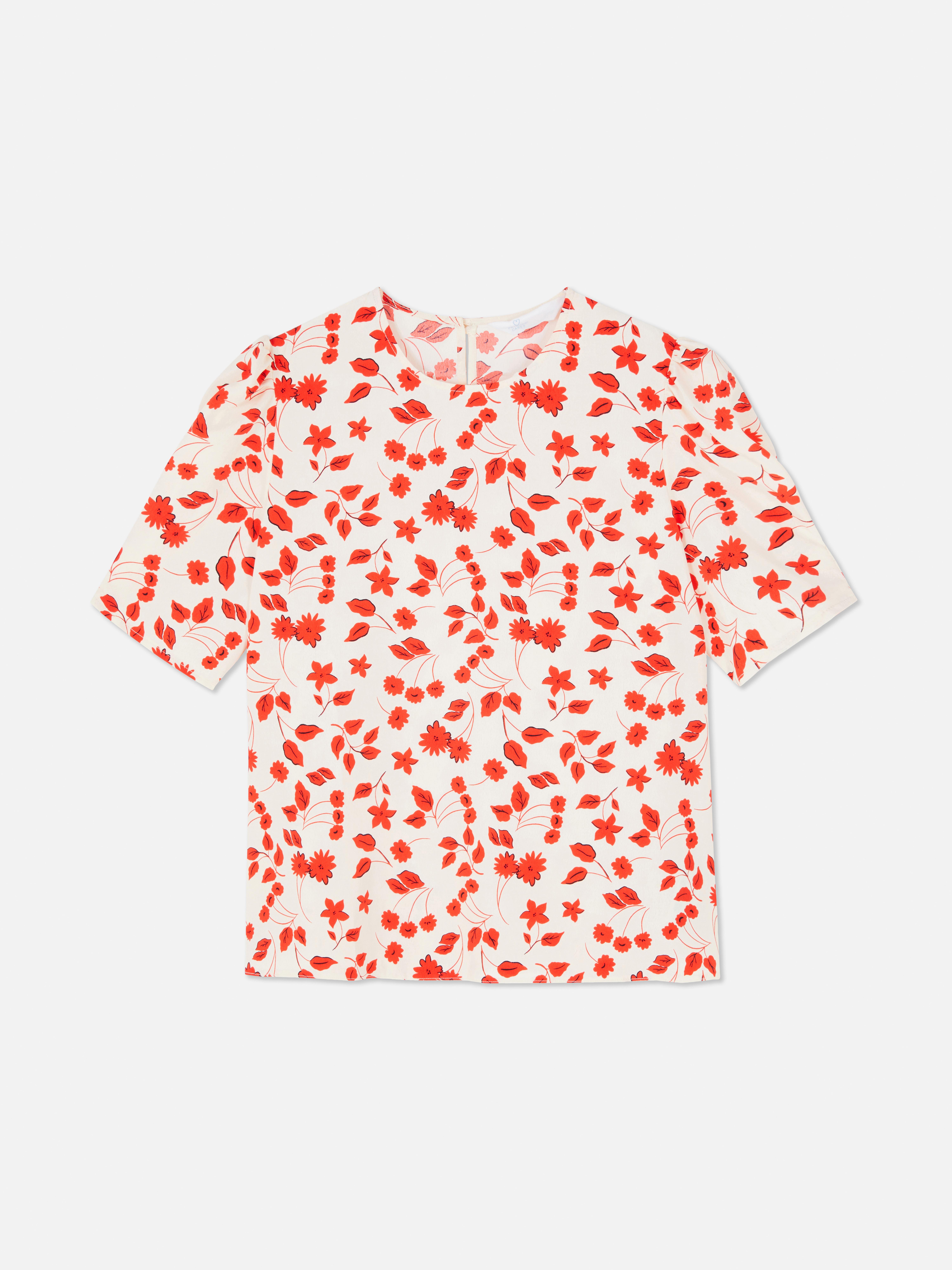 Floral Short Sleeve Blouse