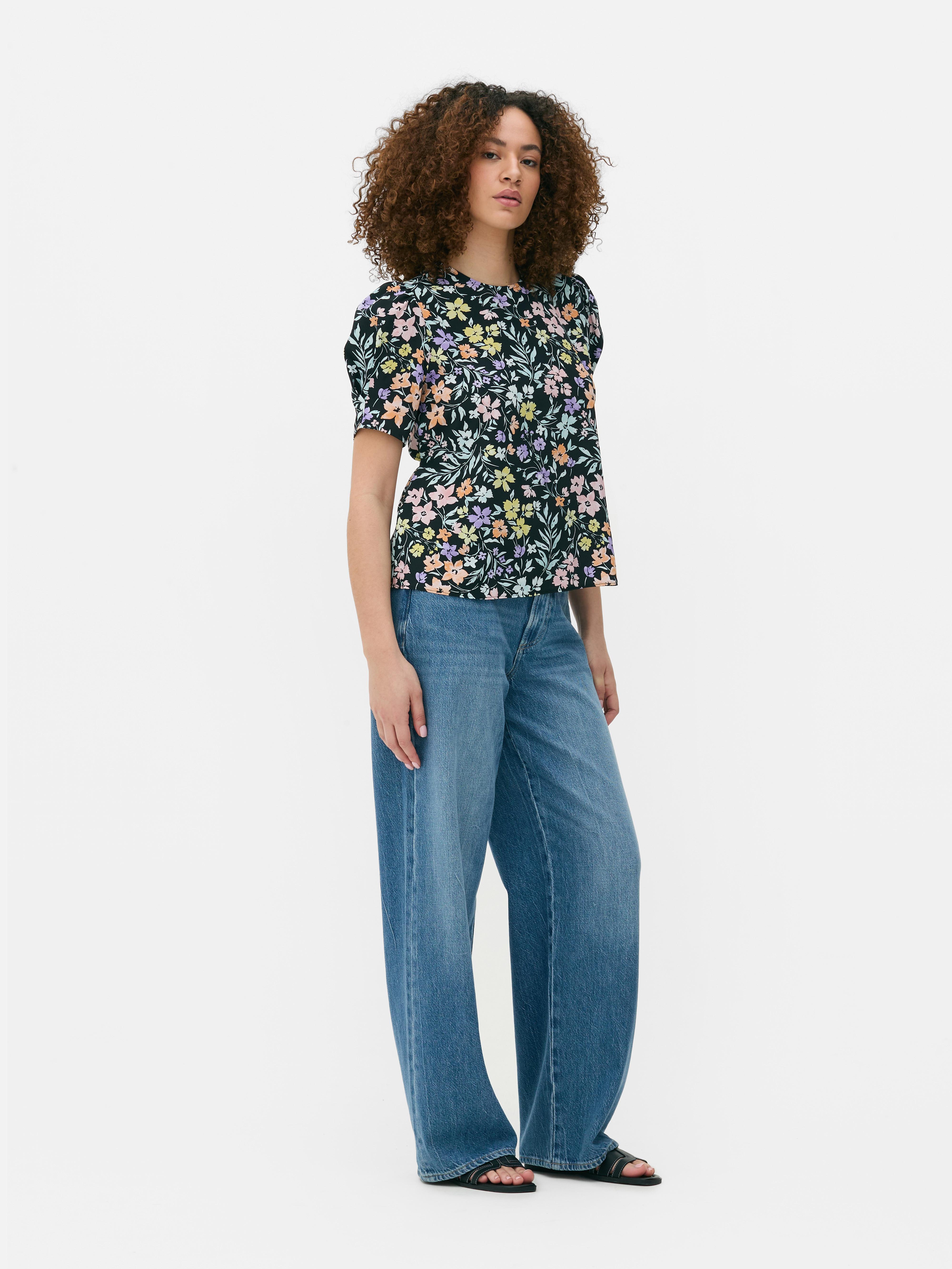Floral Short Sleeve Blouse