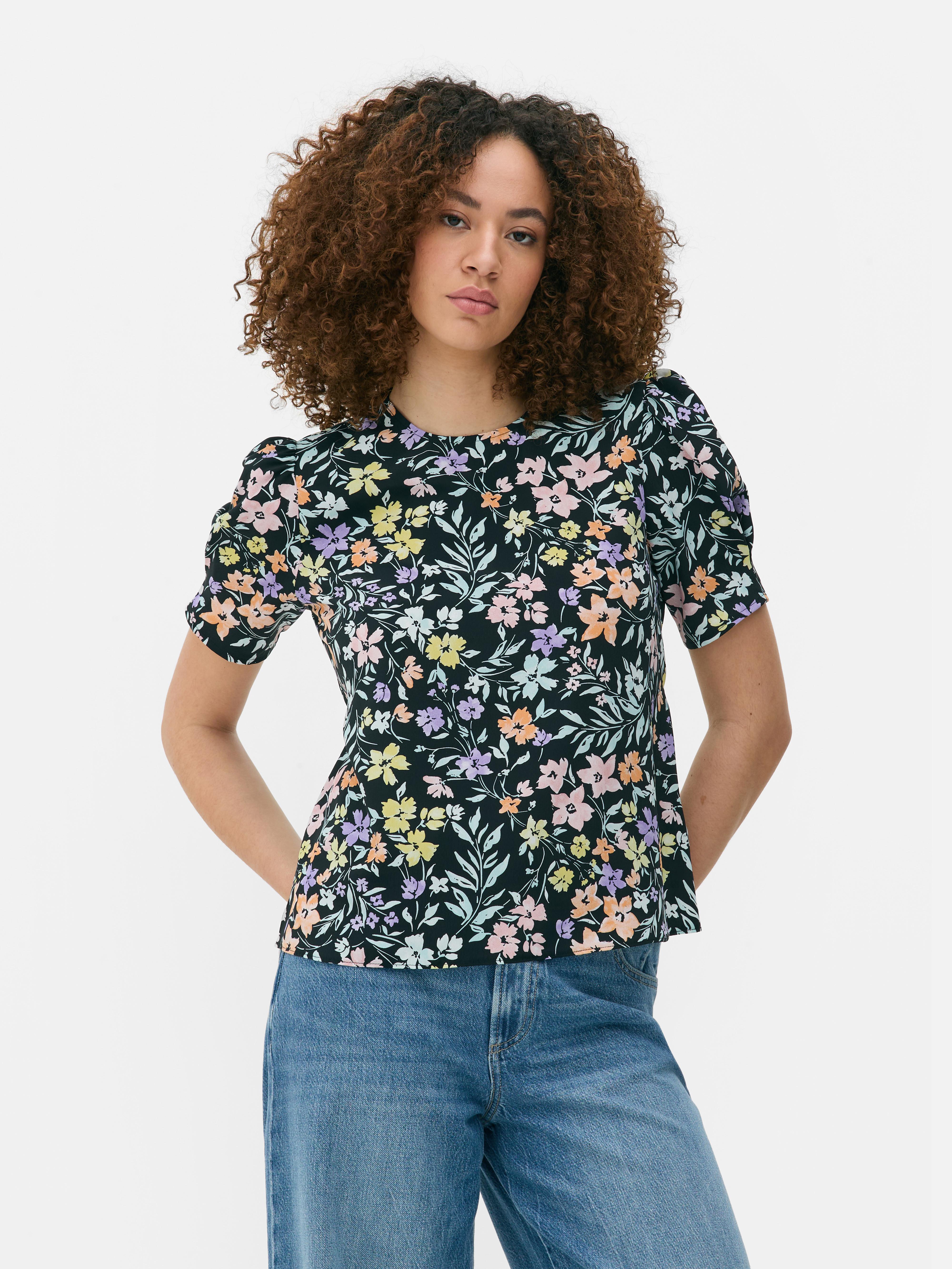 Floral Short Sleeve Blouse