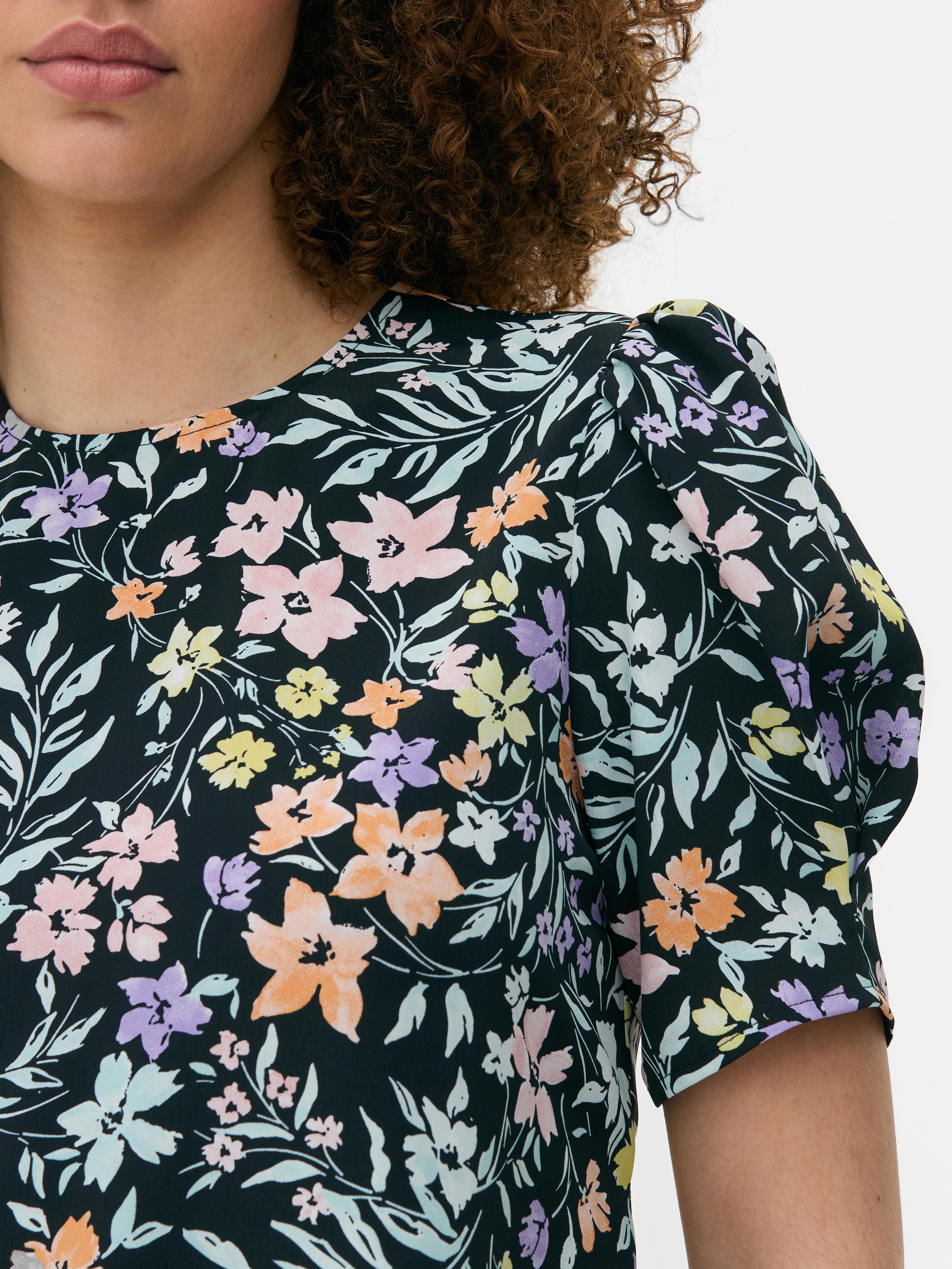 Floral Short Sleeve Blouse