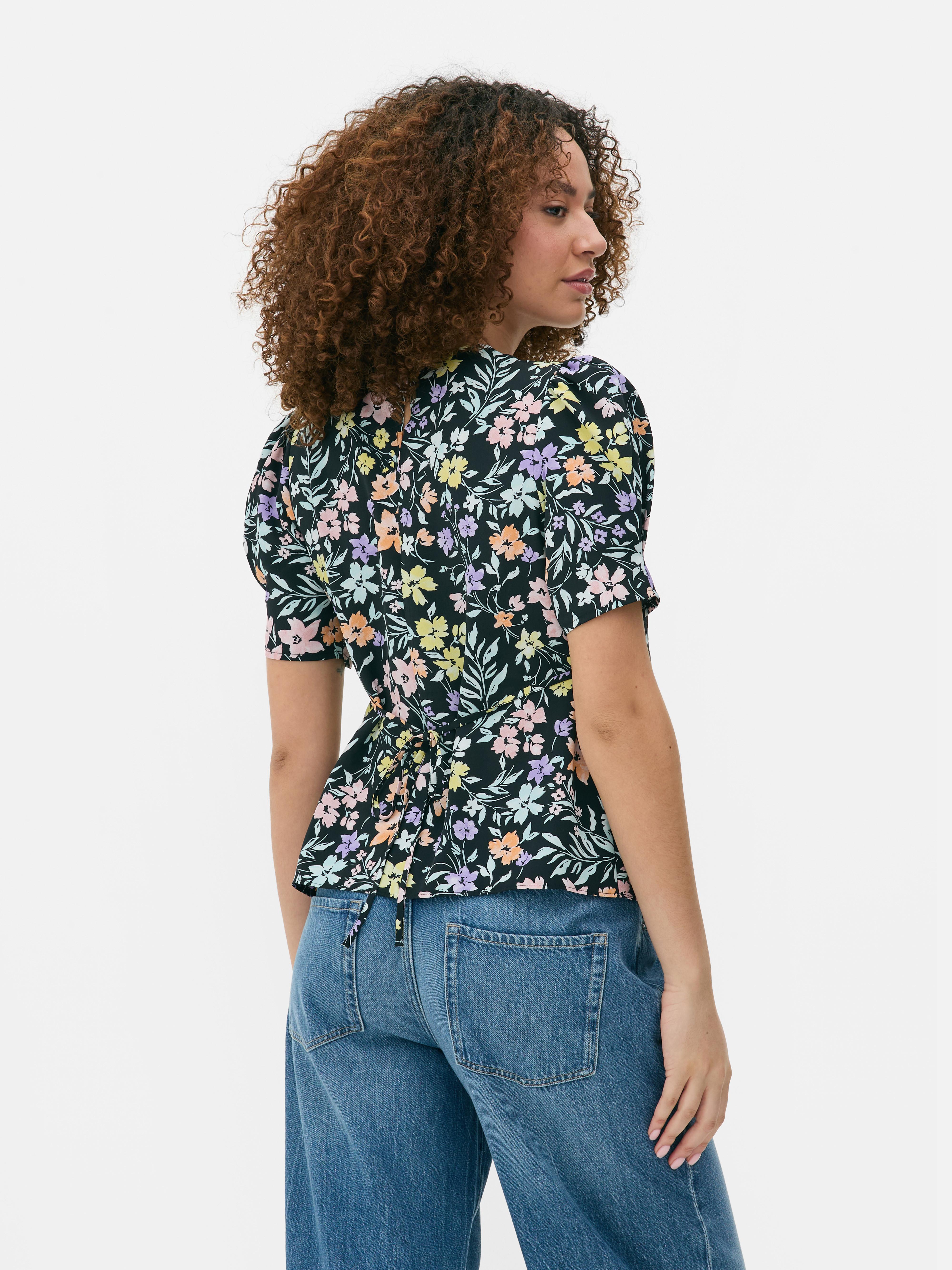 Floral Short Sleeve Blouse