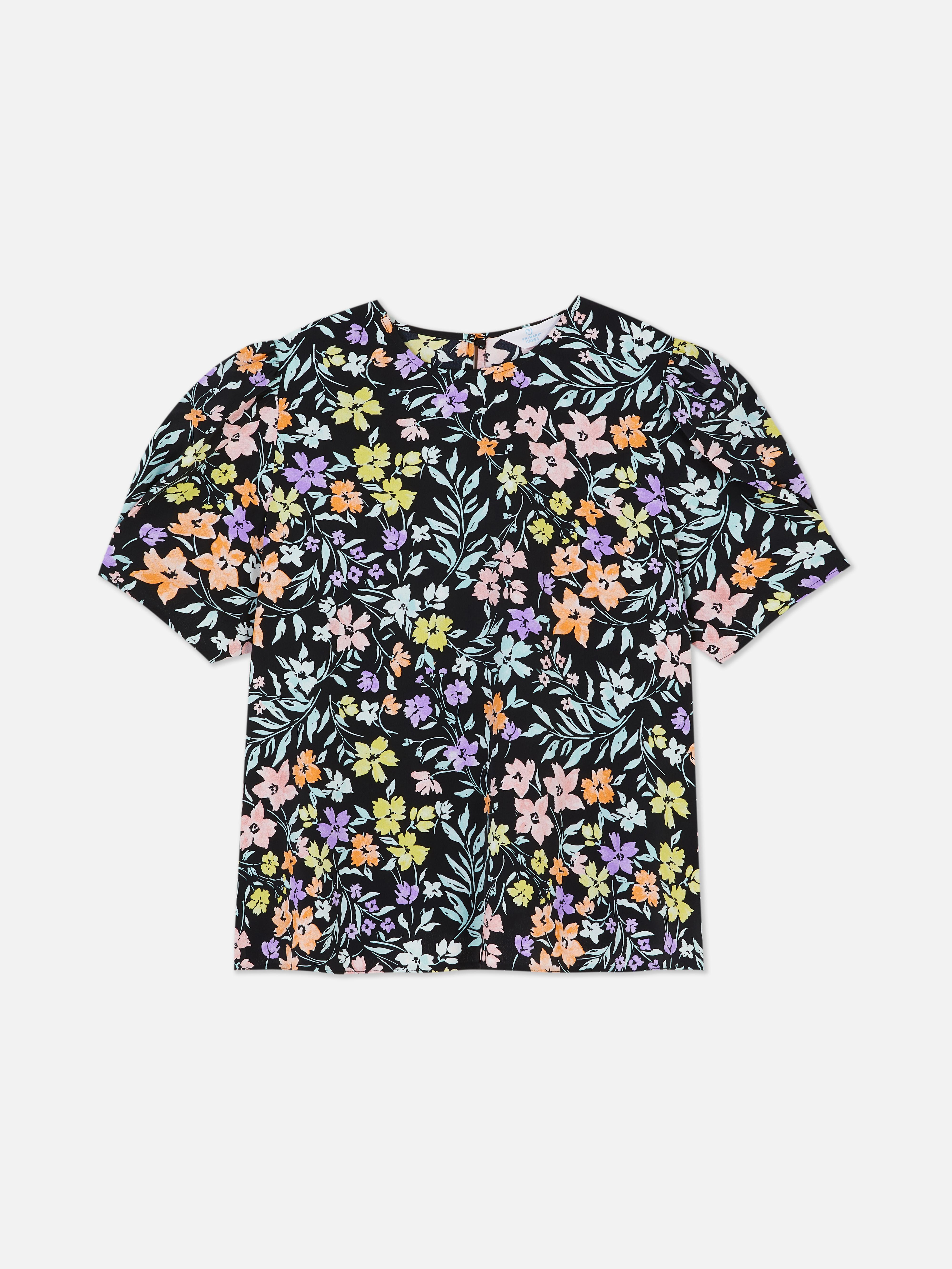 Floral Short Sleeve Blouse