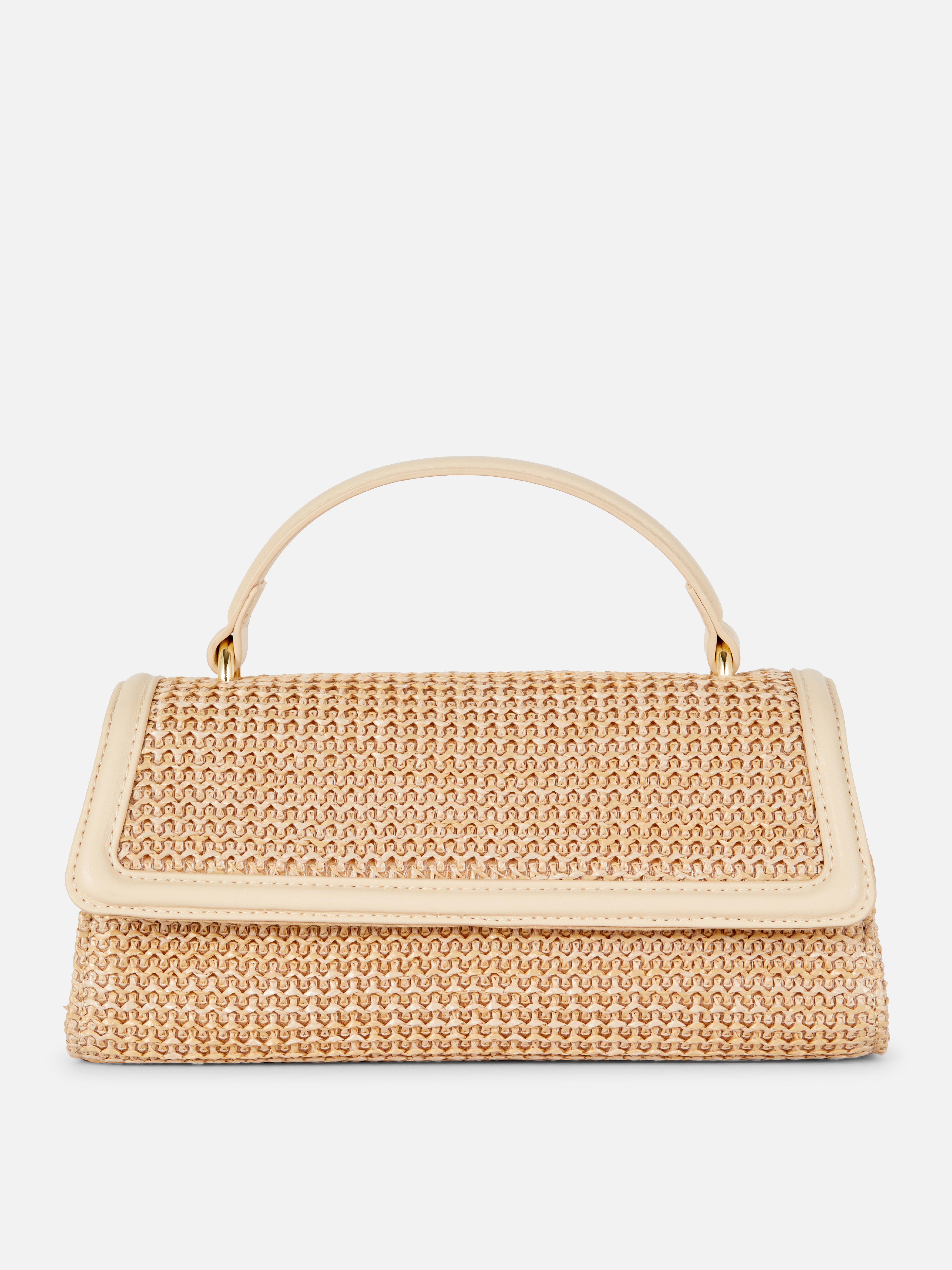 Bolso de paja con asa