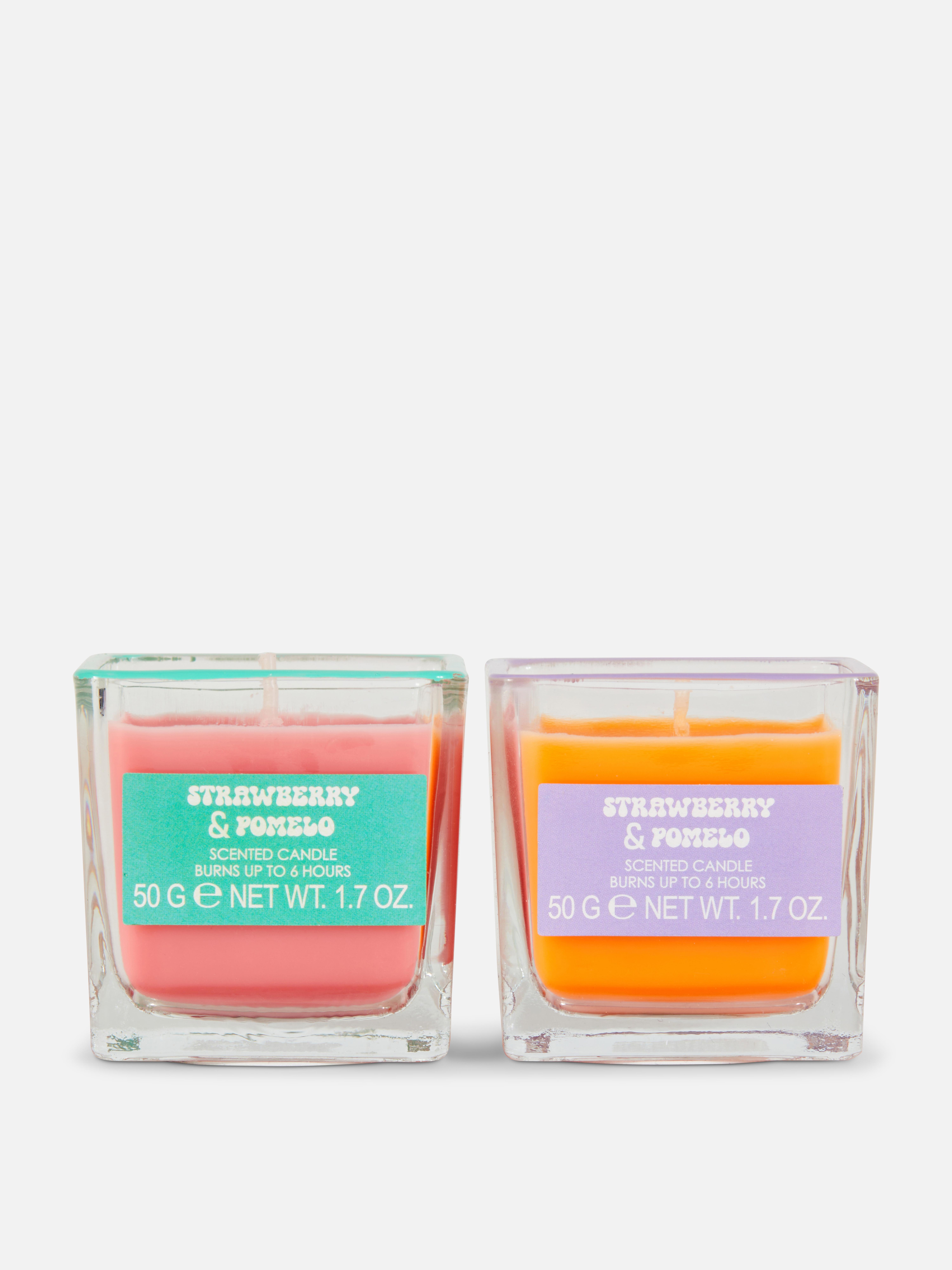 Pack de 2 velas aromáticas en frascos de vidrio