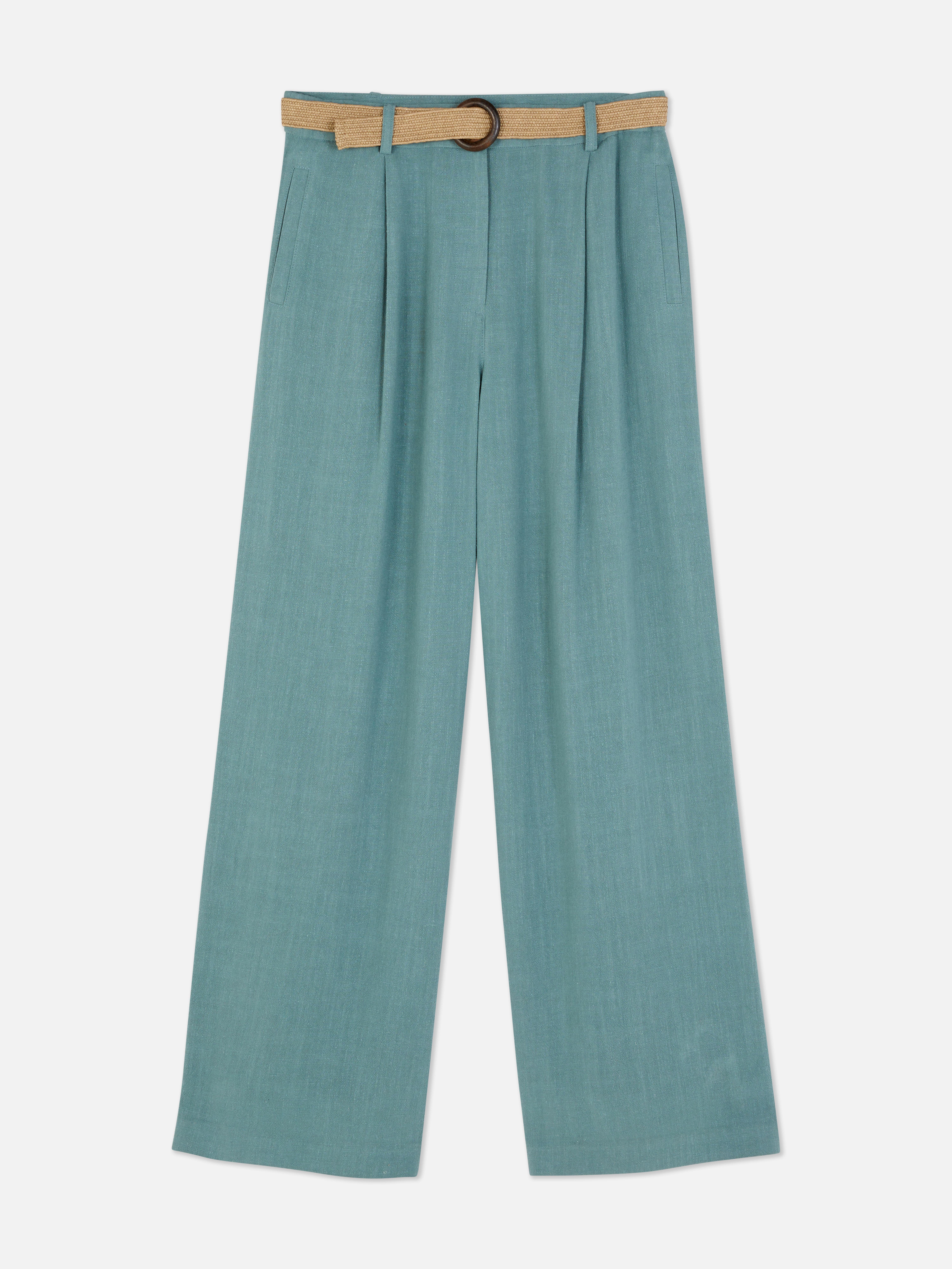 Belted Straight Leg Pants