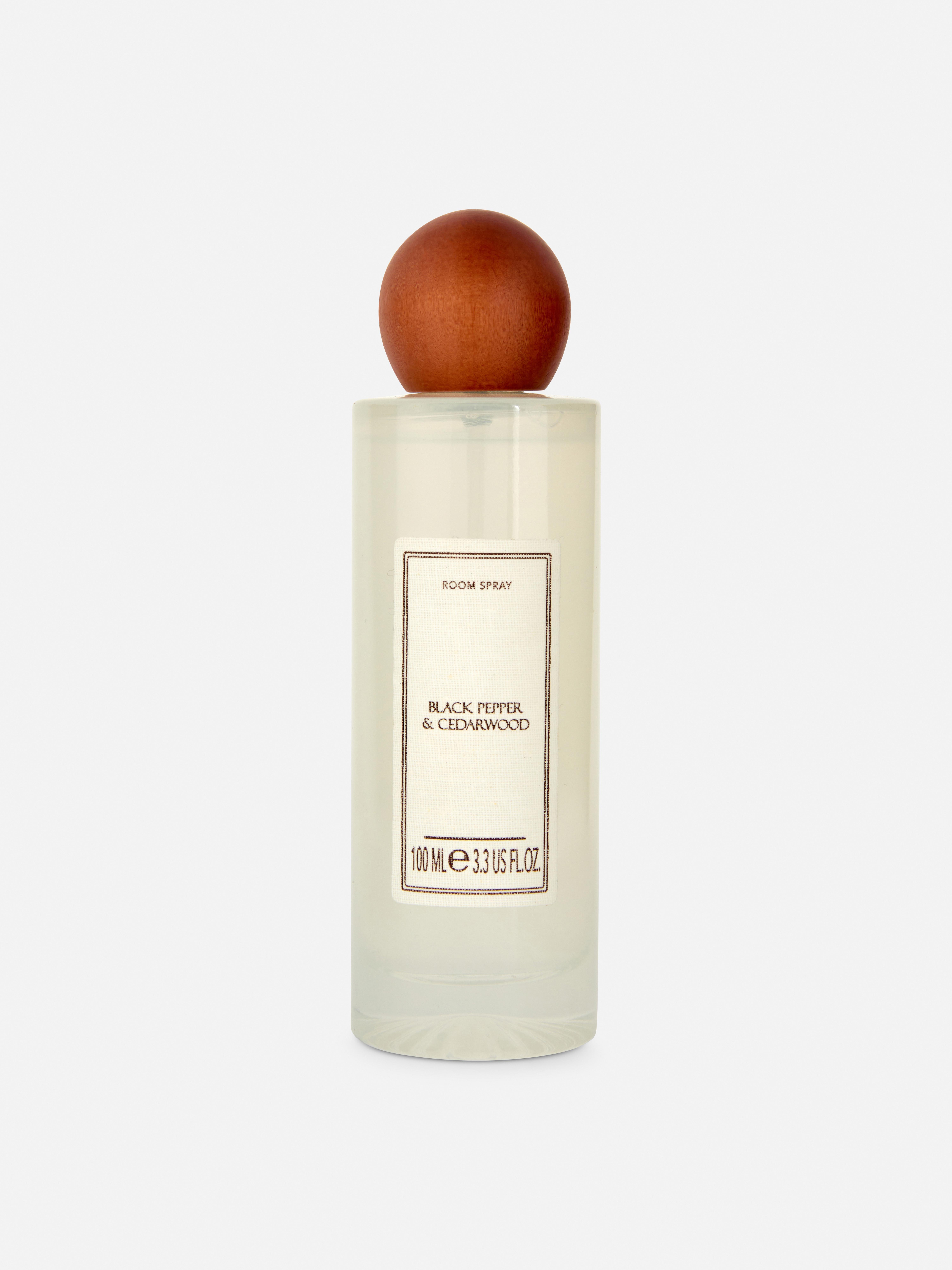 Spray ambientador perfumado tampa madeira