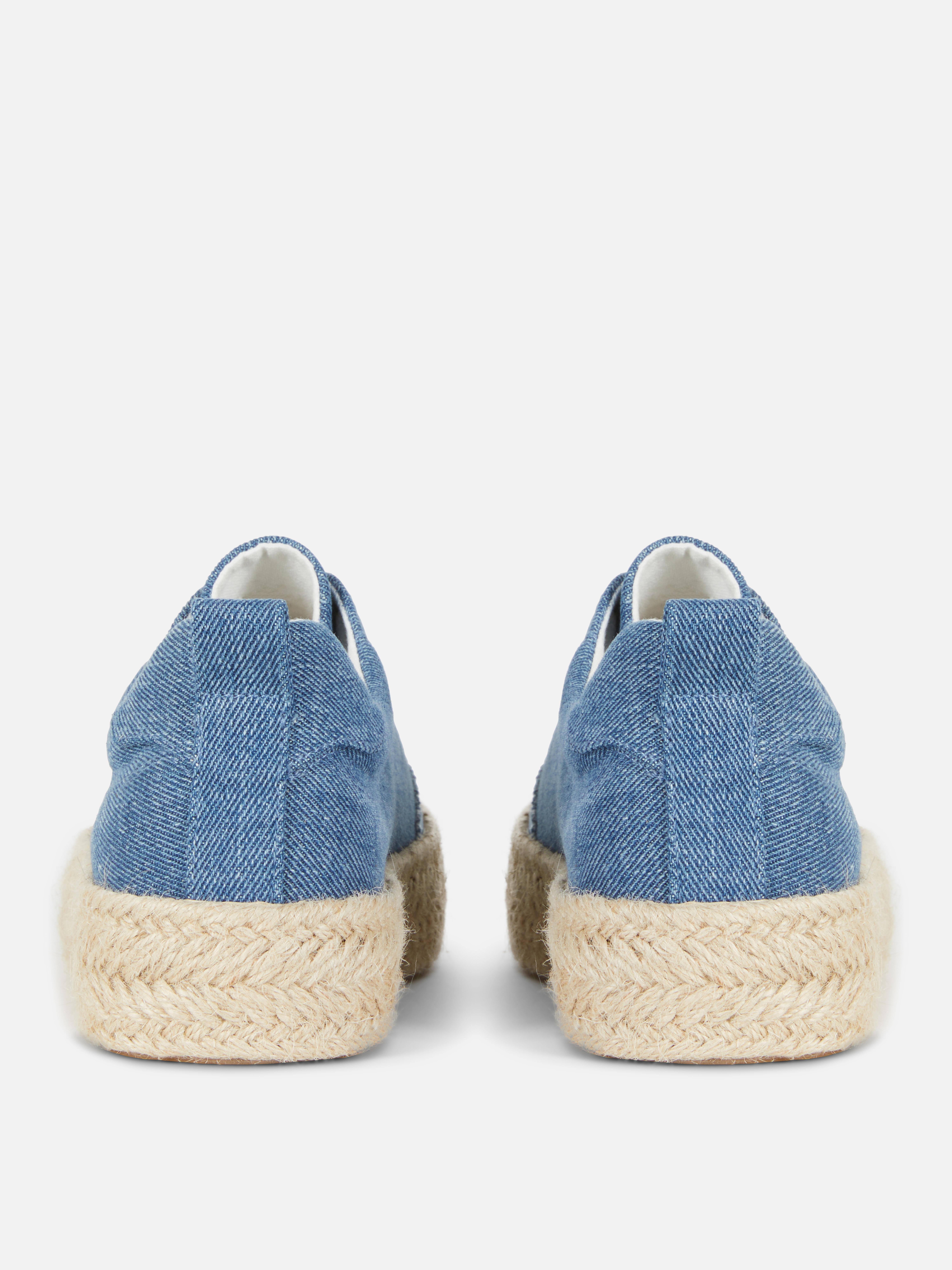 Jute espadrilles met veters