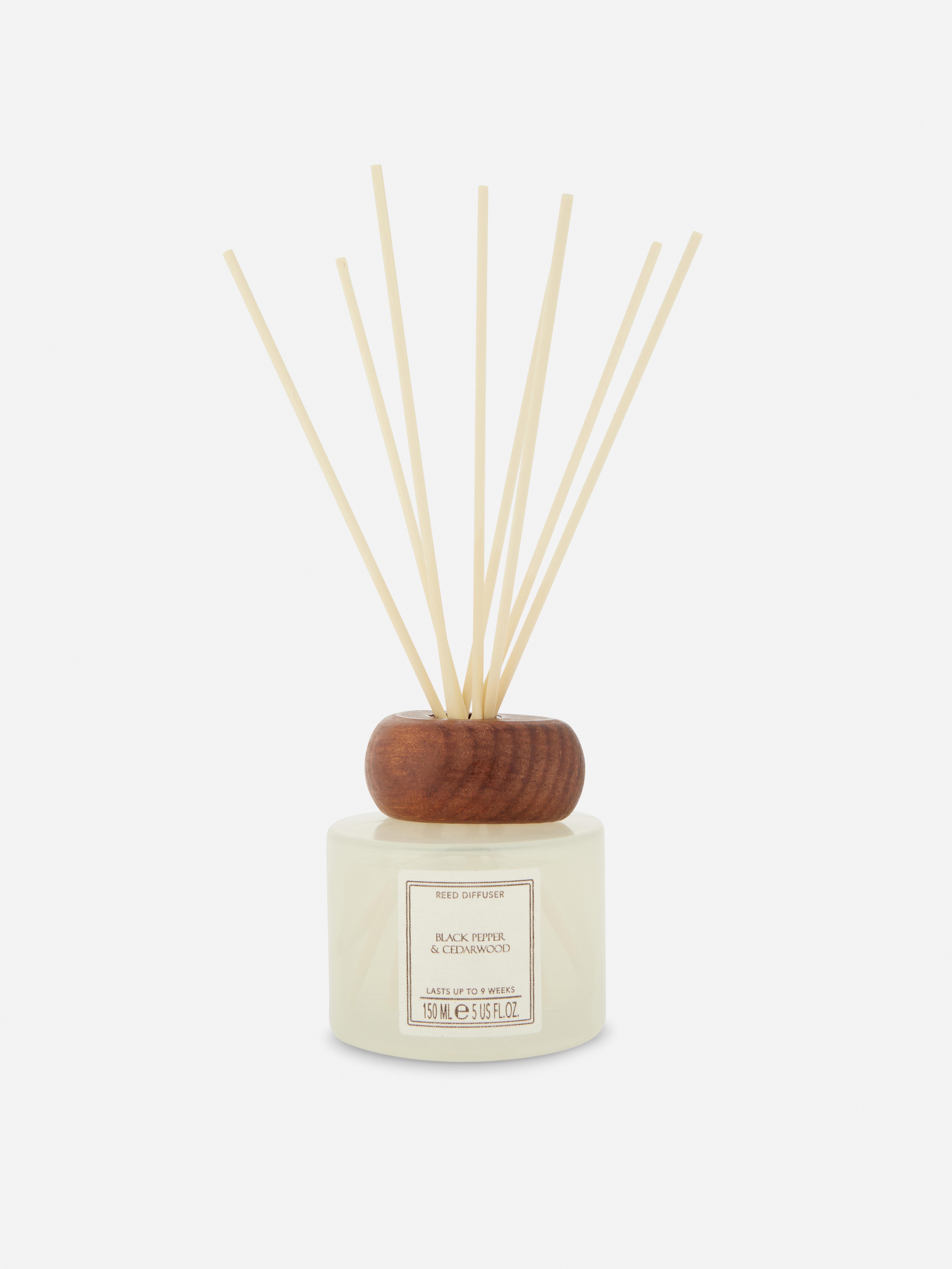 Difusor bambu perfumado recipiente tampa madeira