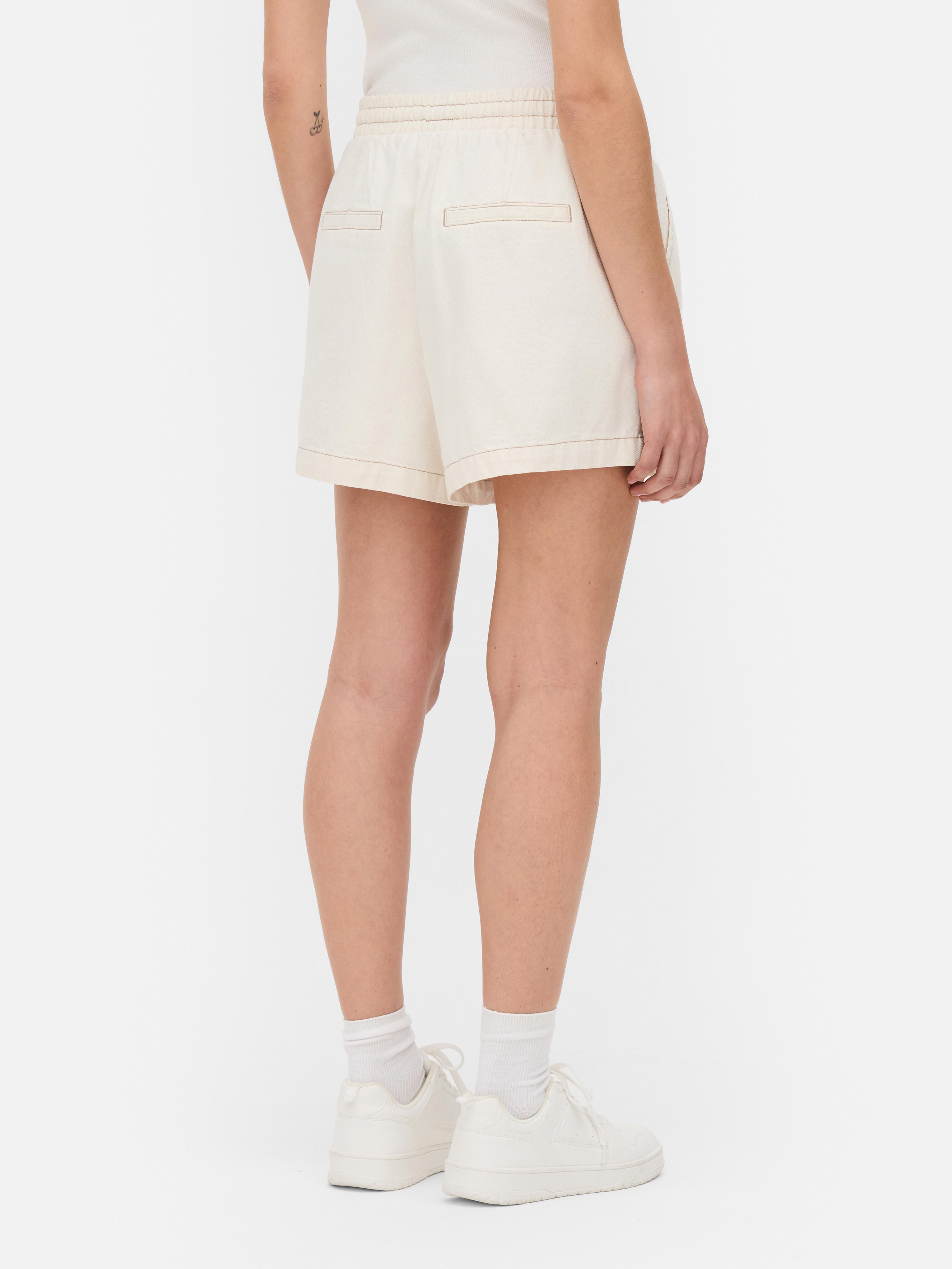 Elasticated Denim Shorts