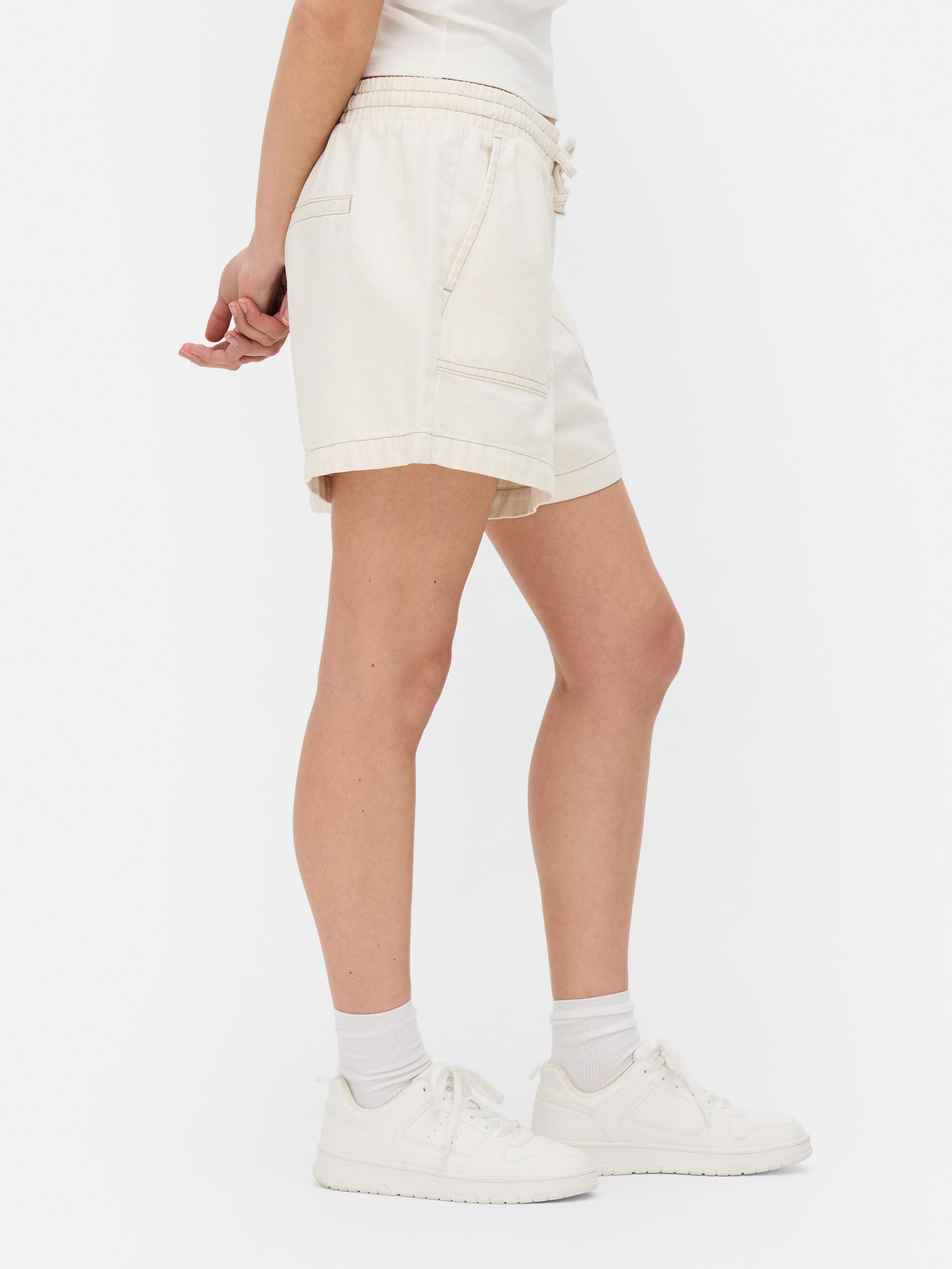 Elasticated Denim Shorts