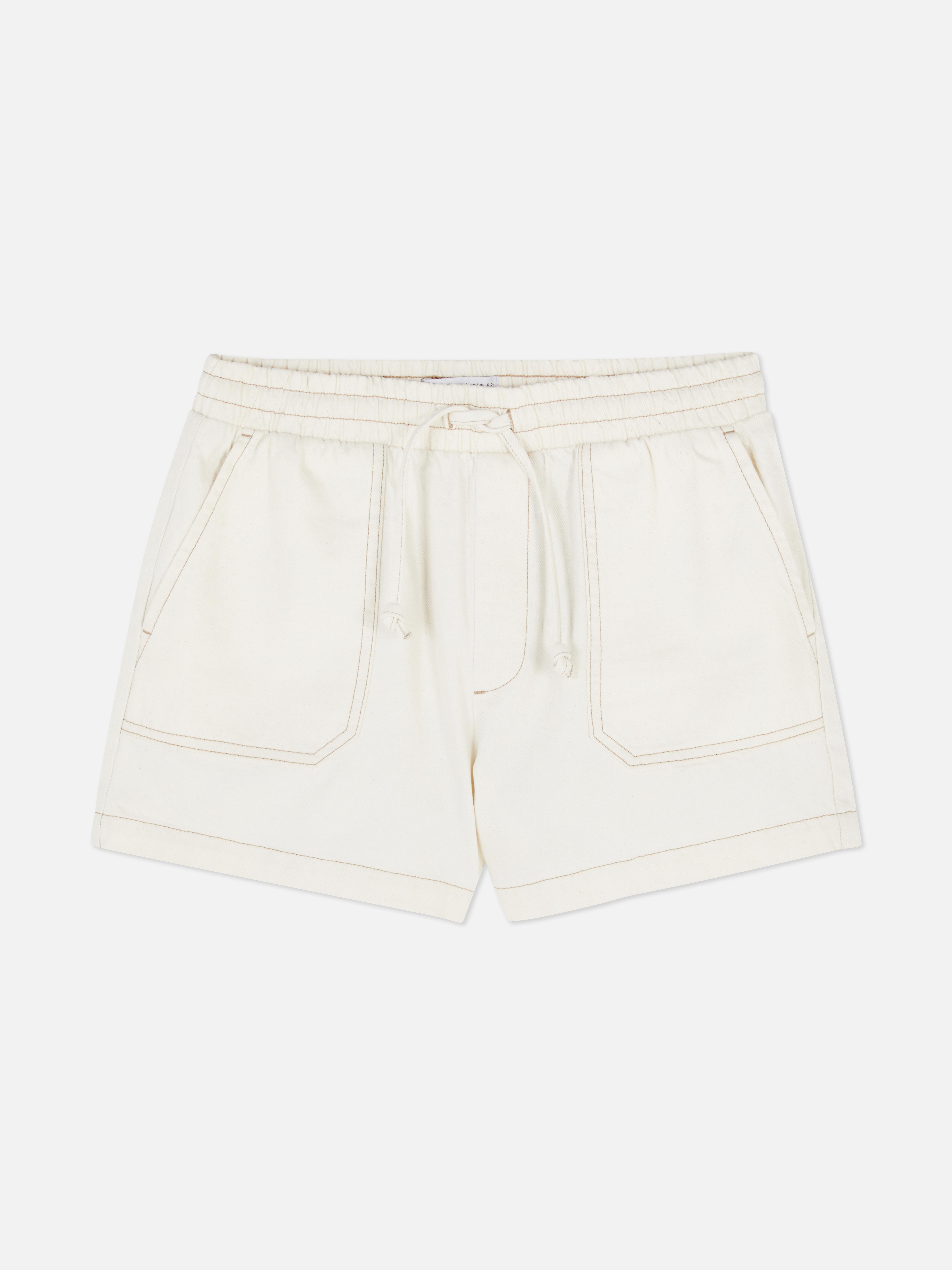 Elasticated Denim Shorts