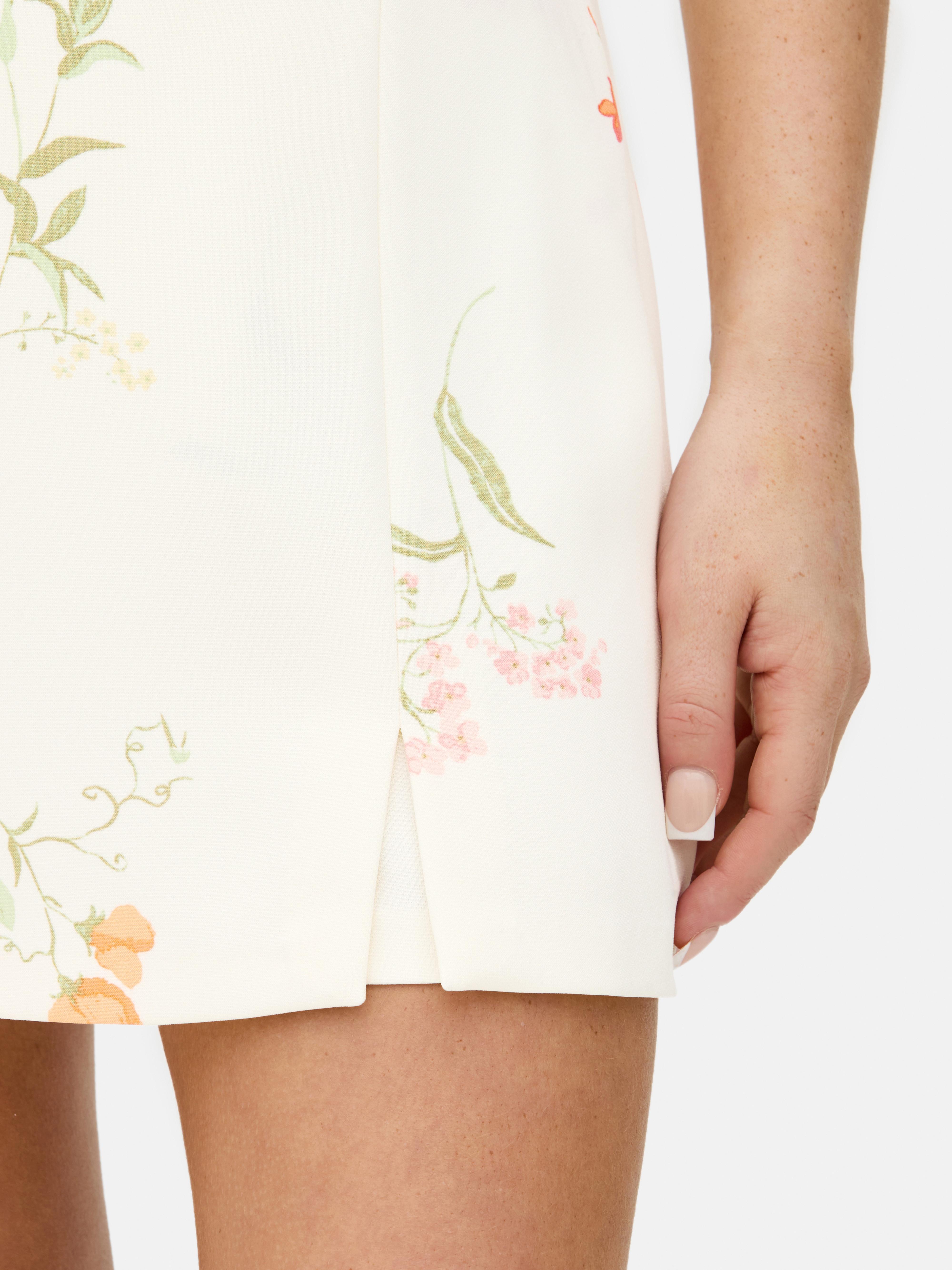 Jupe-short à motif floral