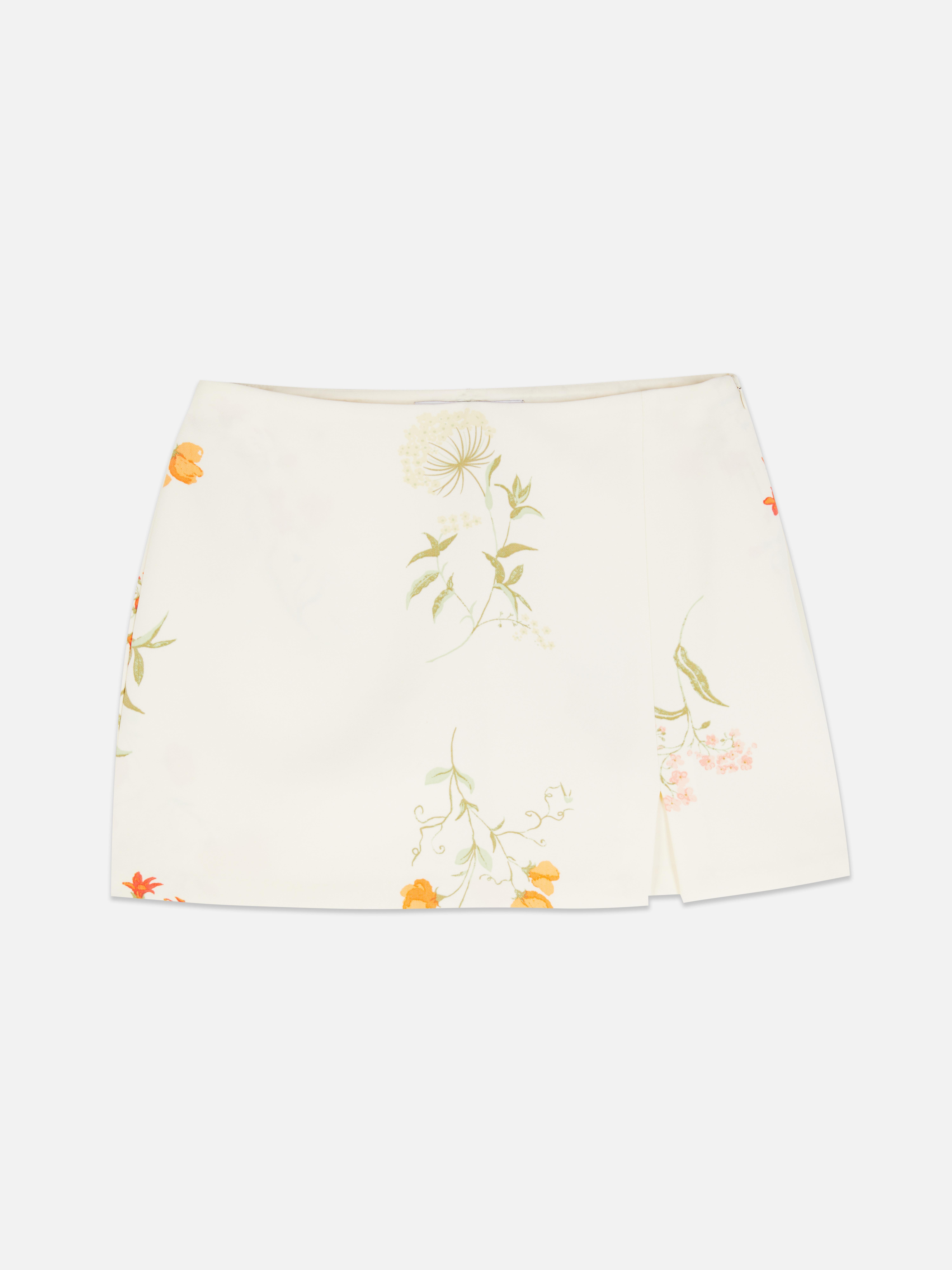 Jupe-short à motif floral