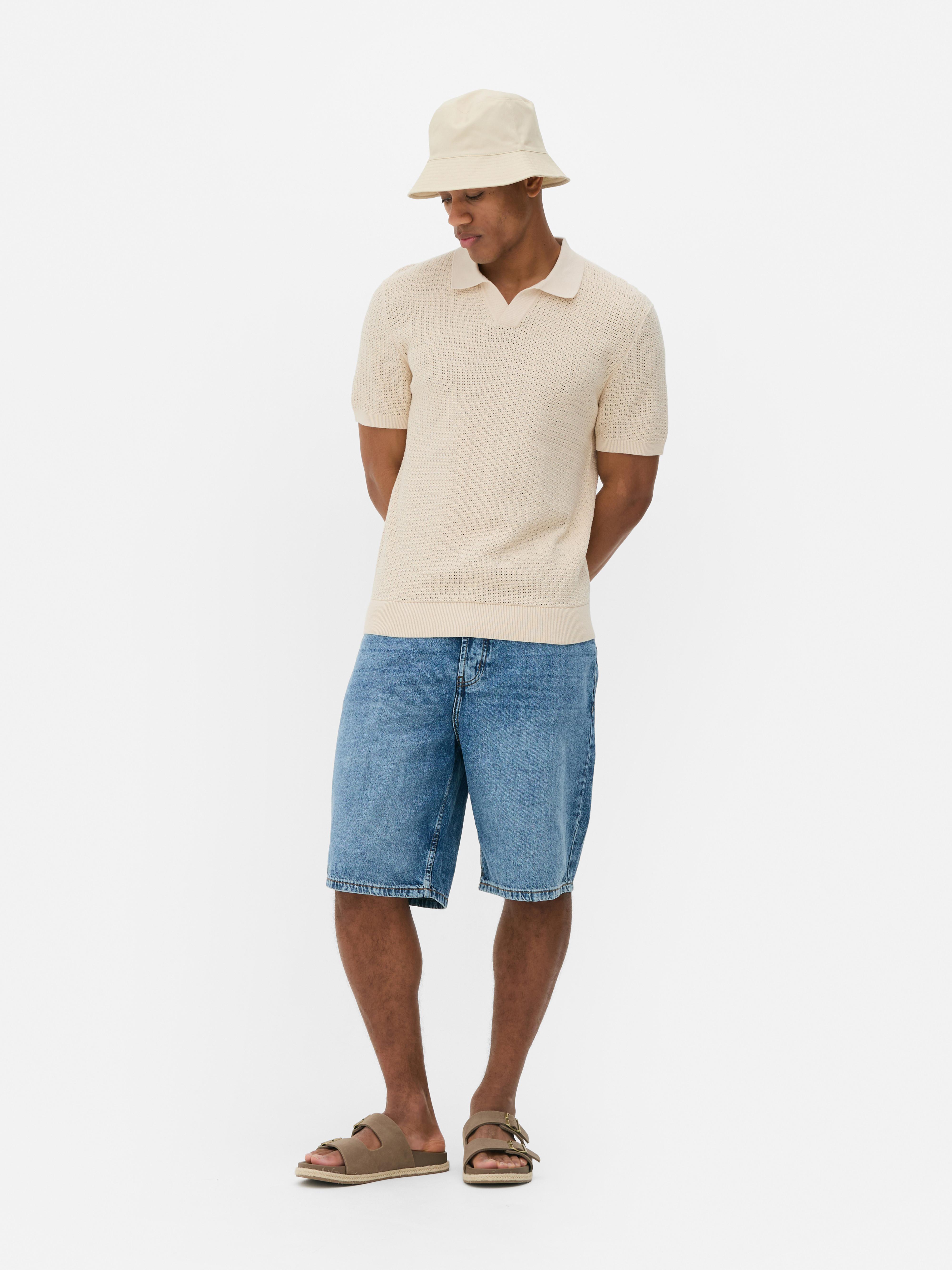 Poloshirt met textuur