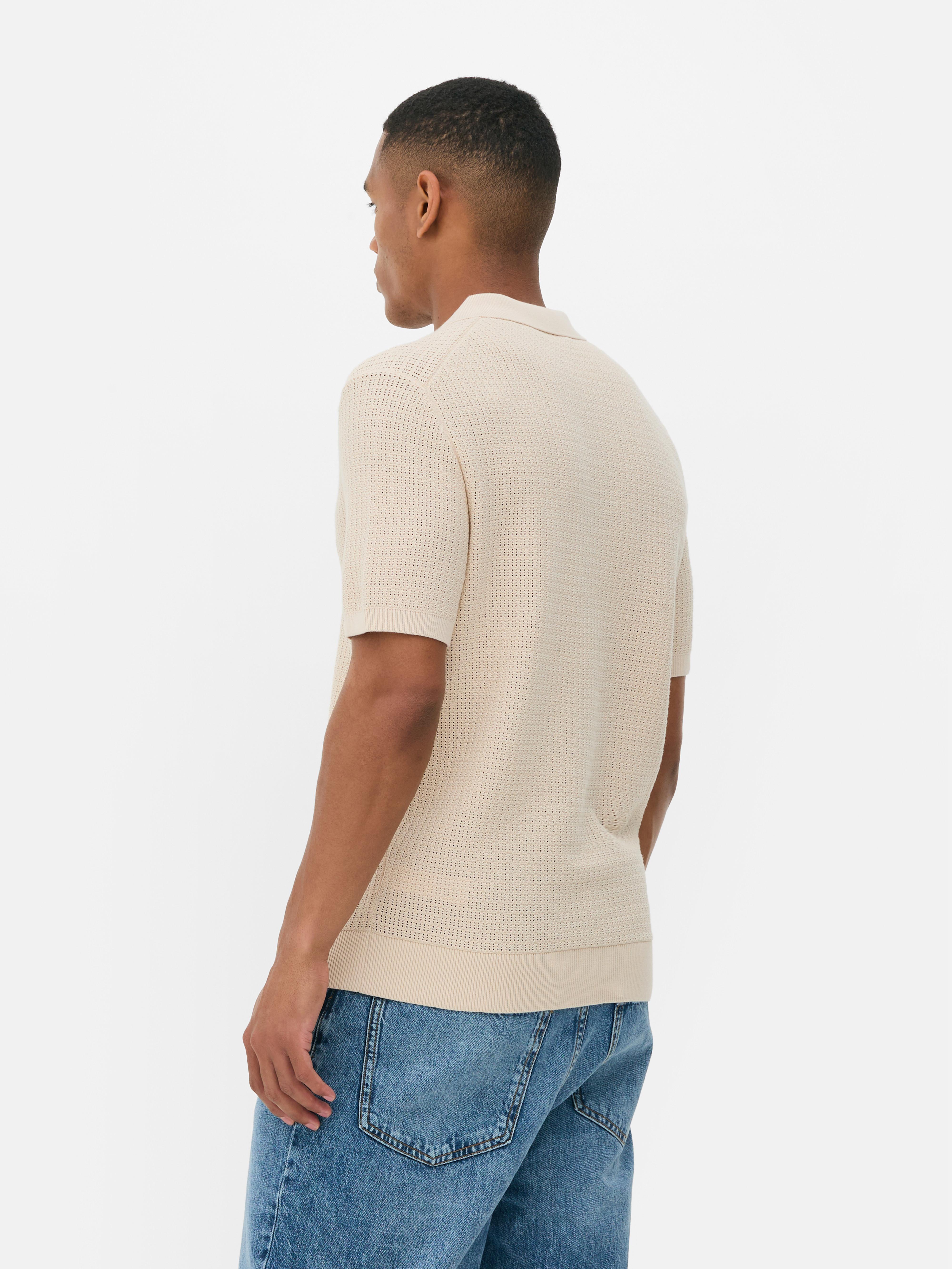 Poloshirt met textuur