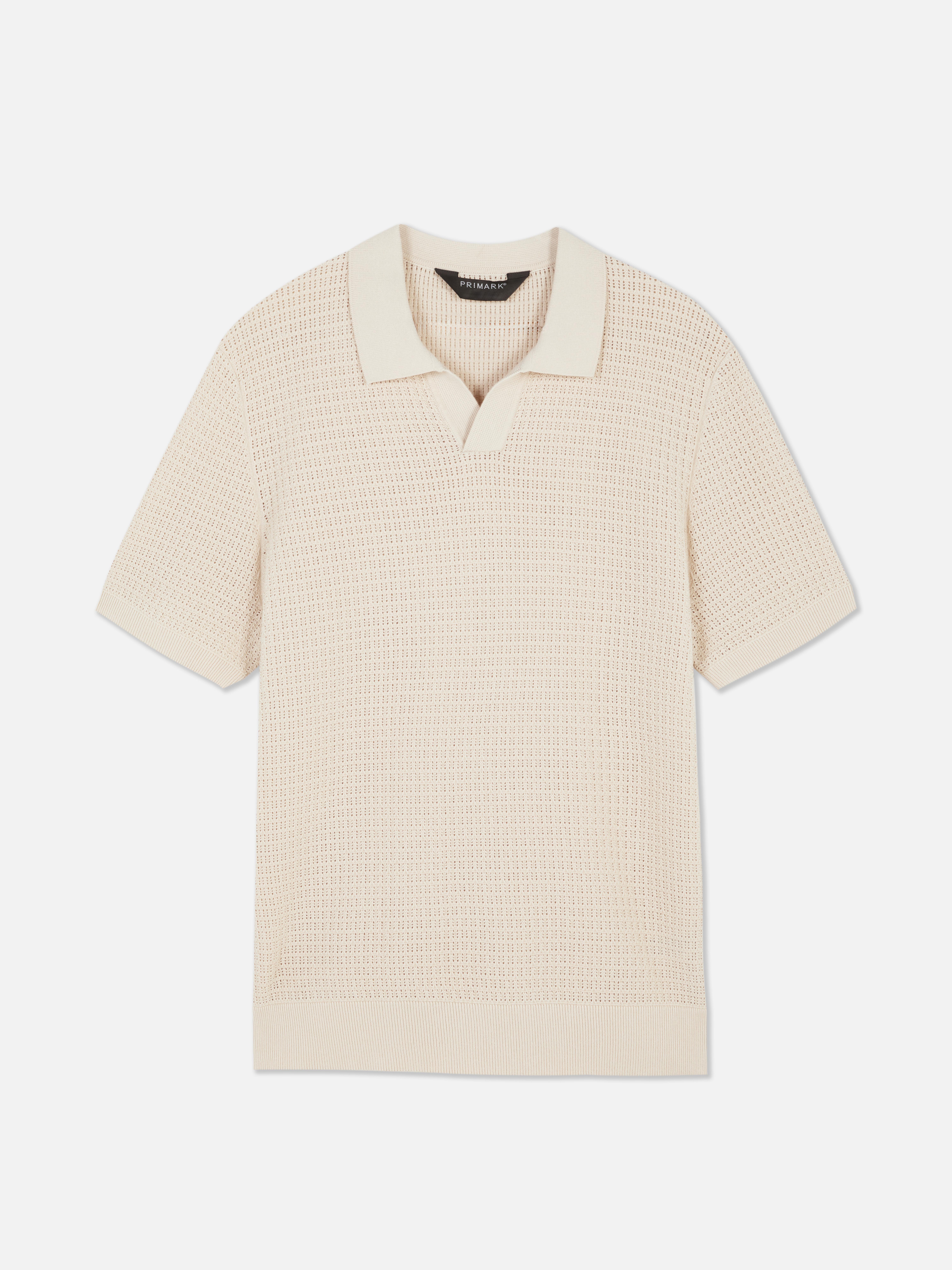 Poloshirt met textuur
