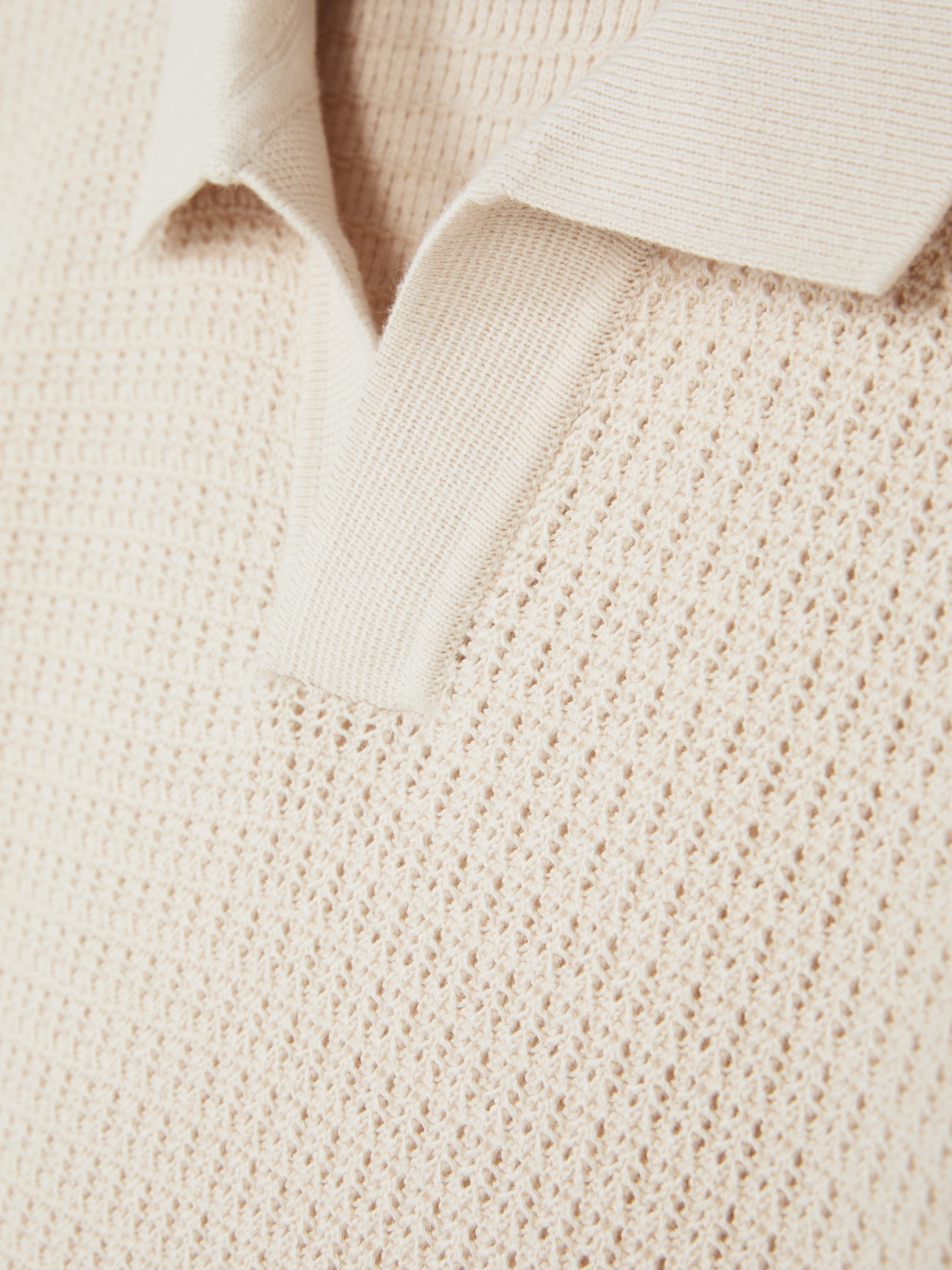 Poloshirt met textuur