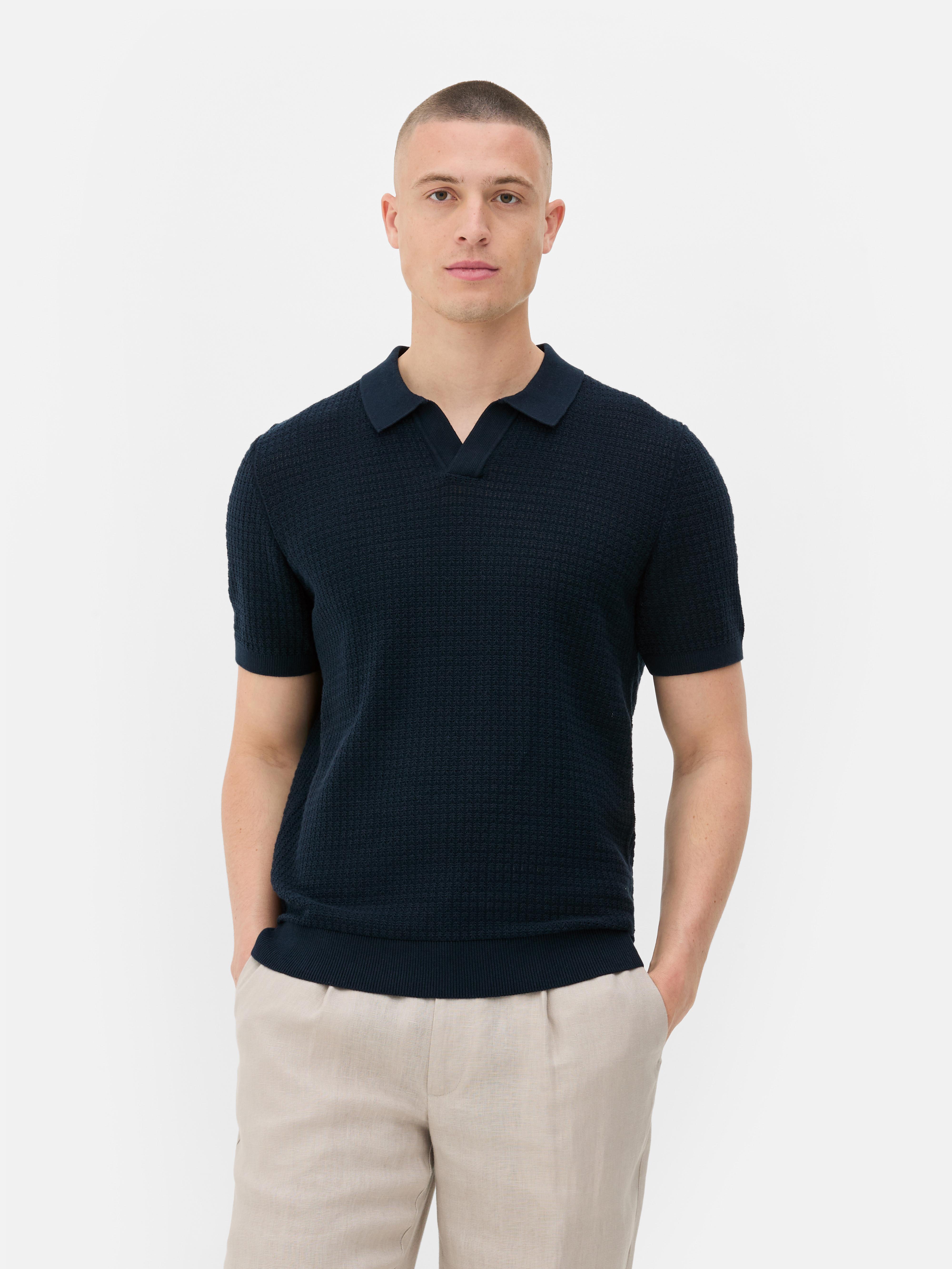 Tricou polo texturat