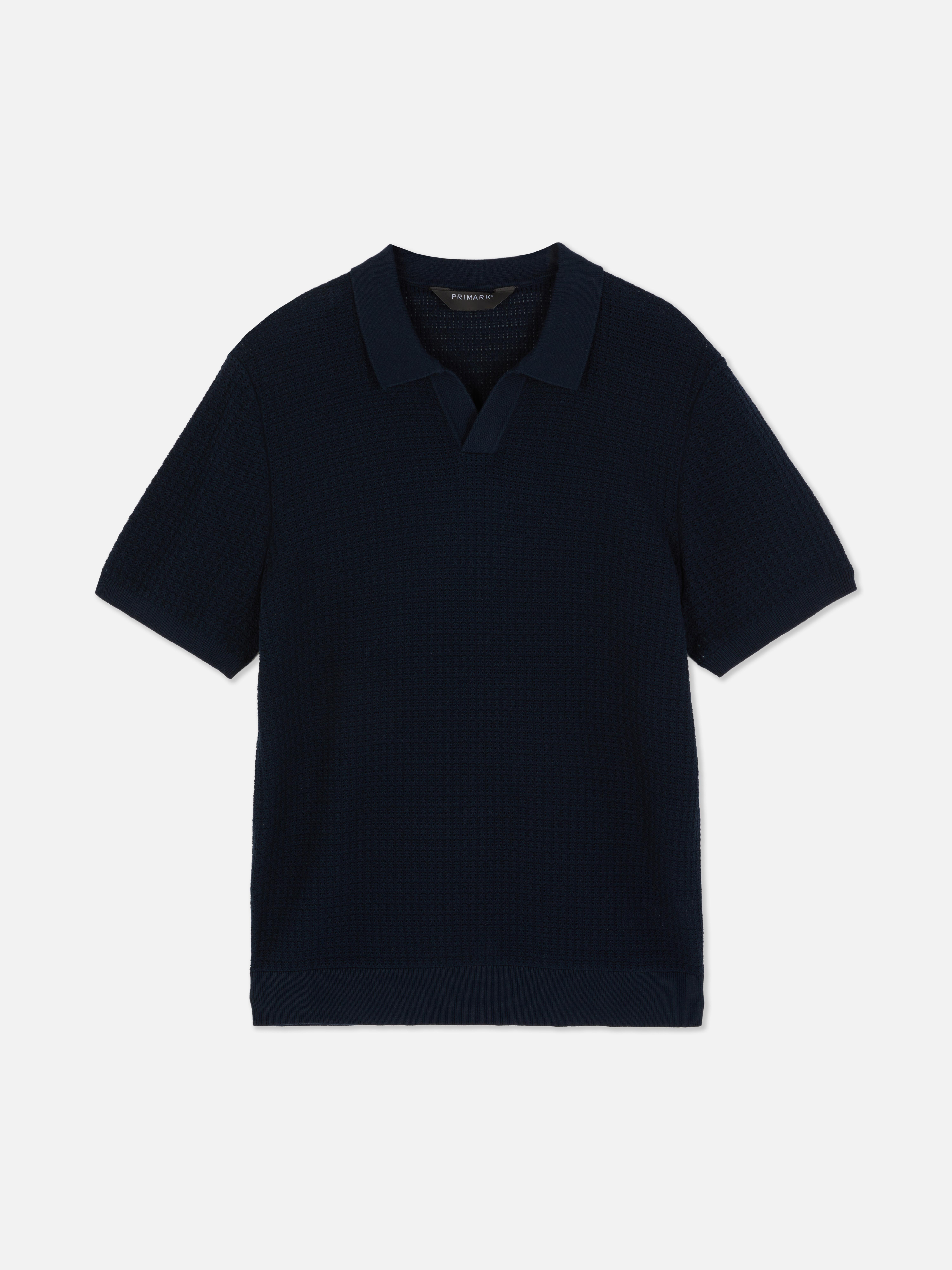 Poloshirt met textuur