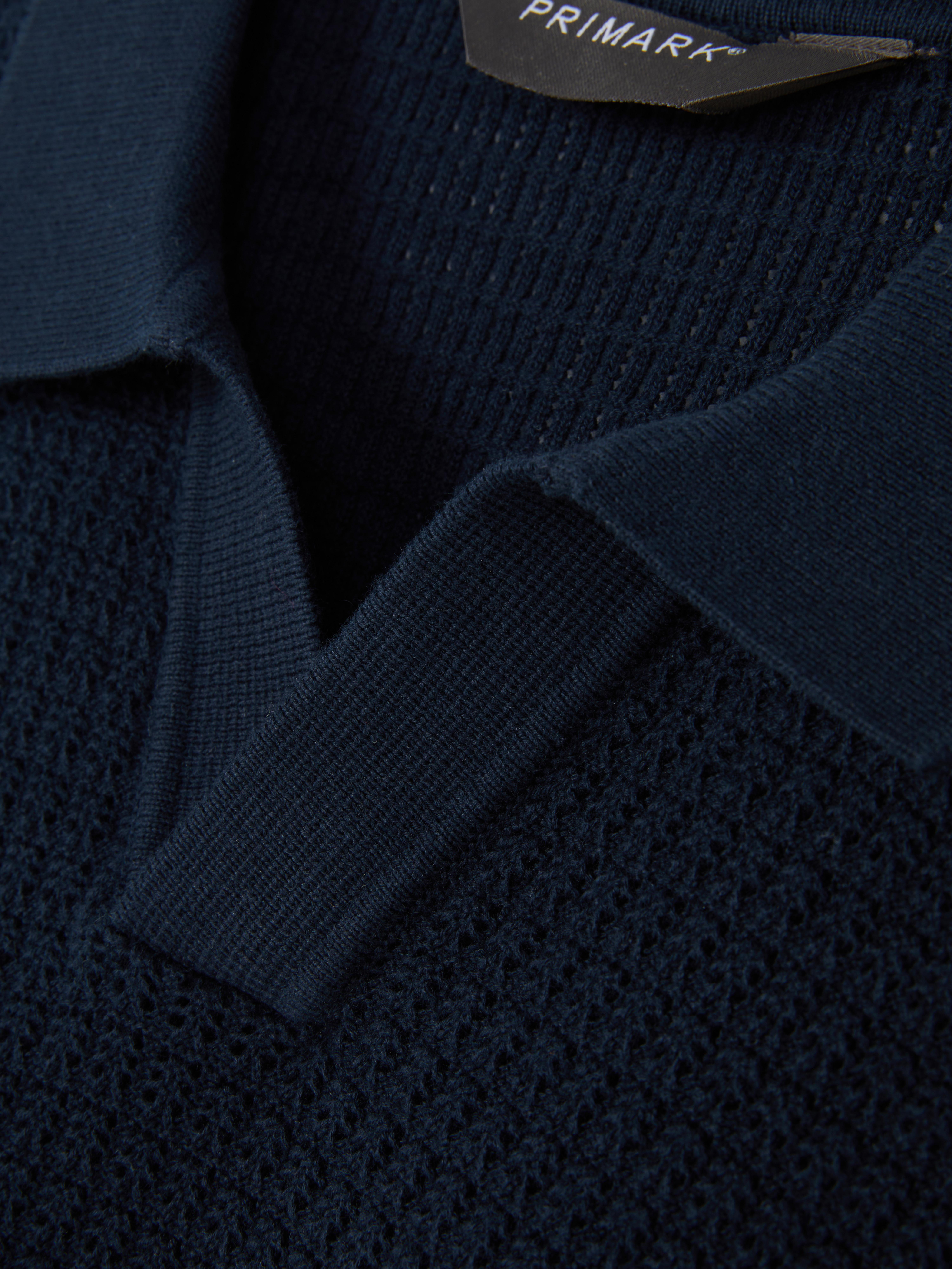Poloshirt met textuur