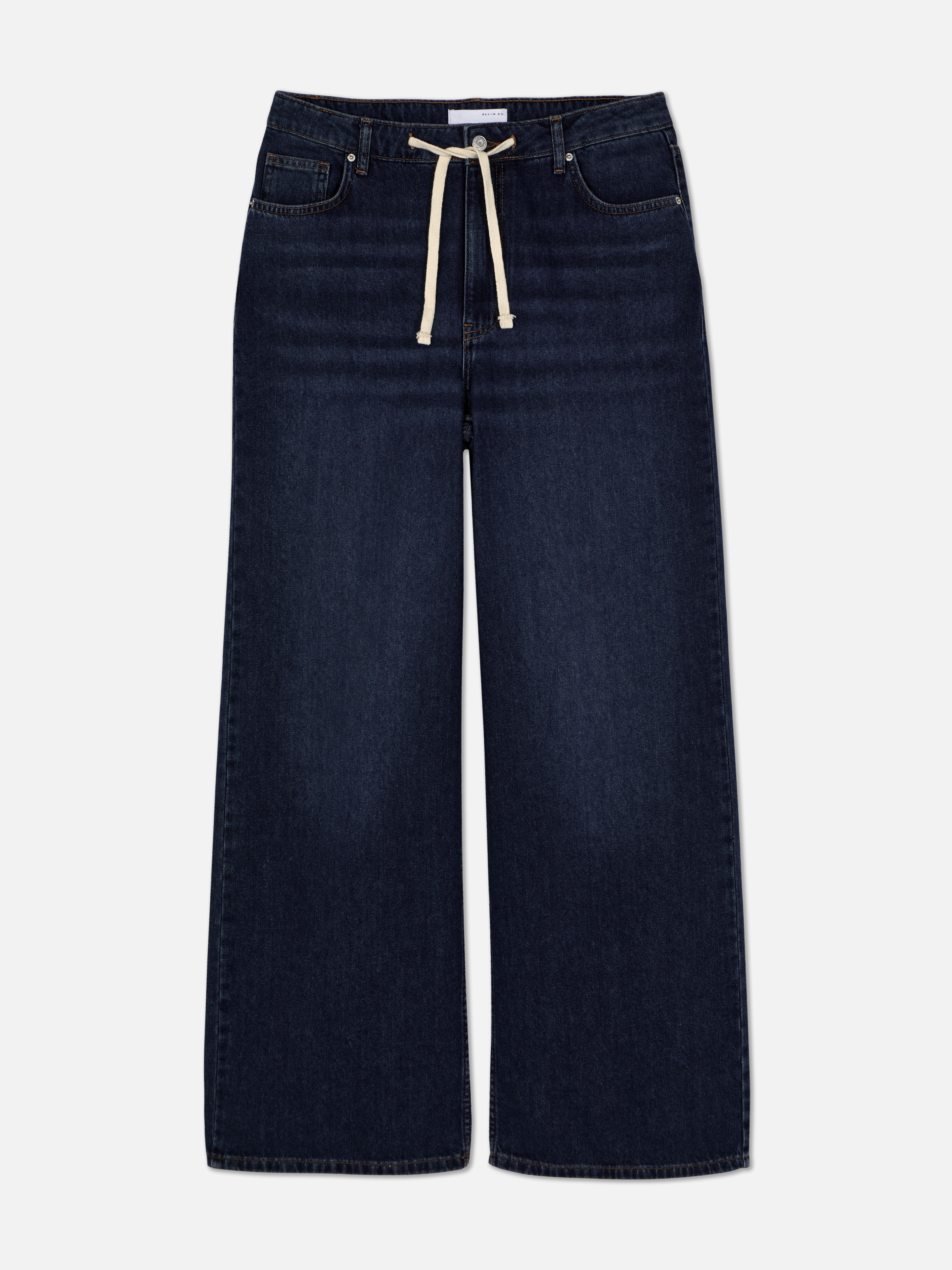 Tie Waist Mid-Rise Jeans