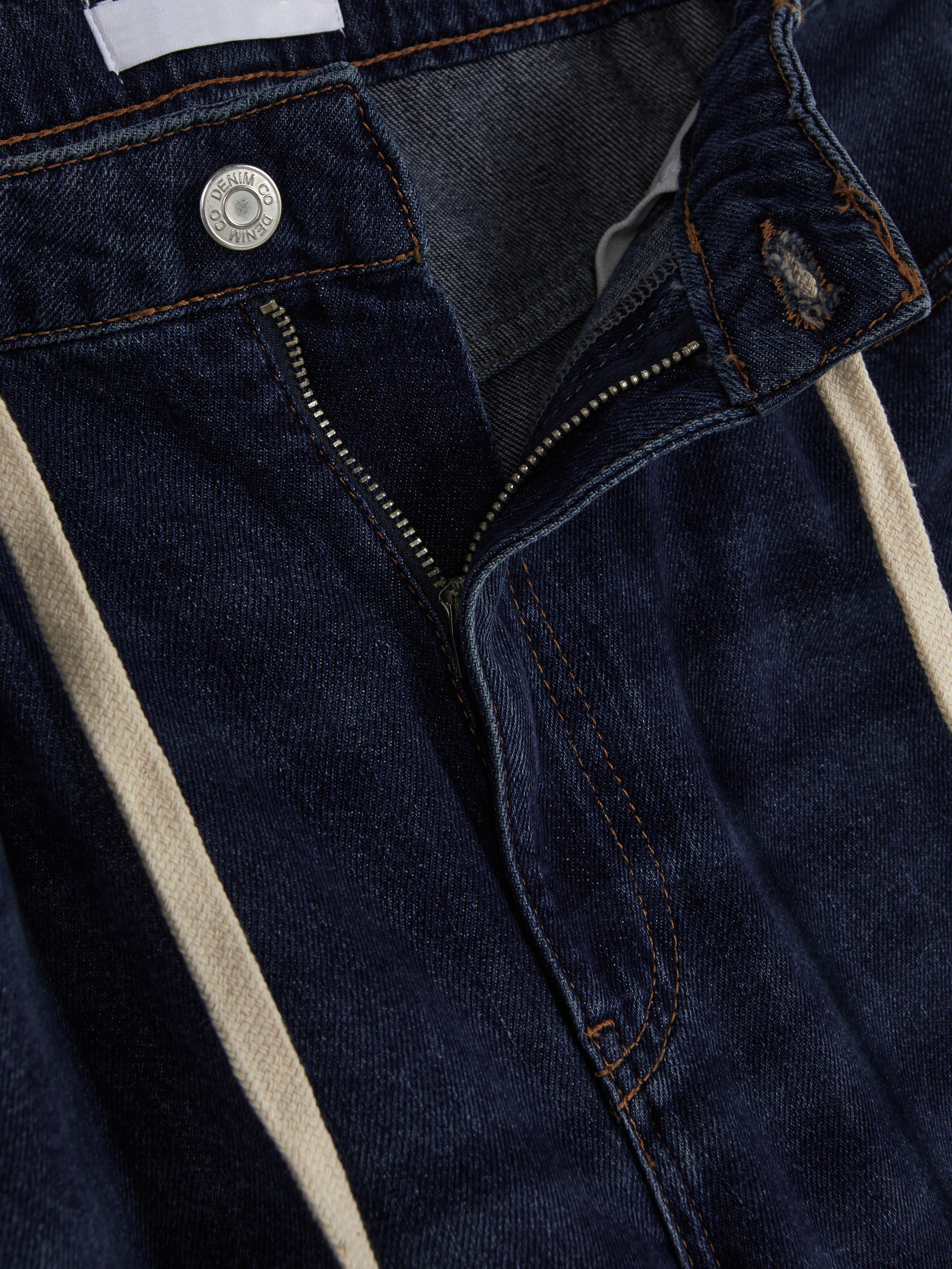 Tie Waist Mid-Rise Jeans