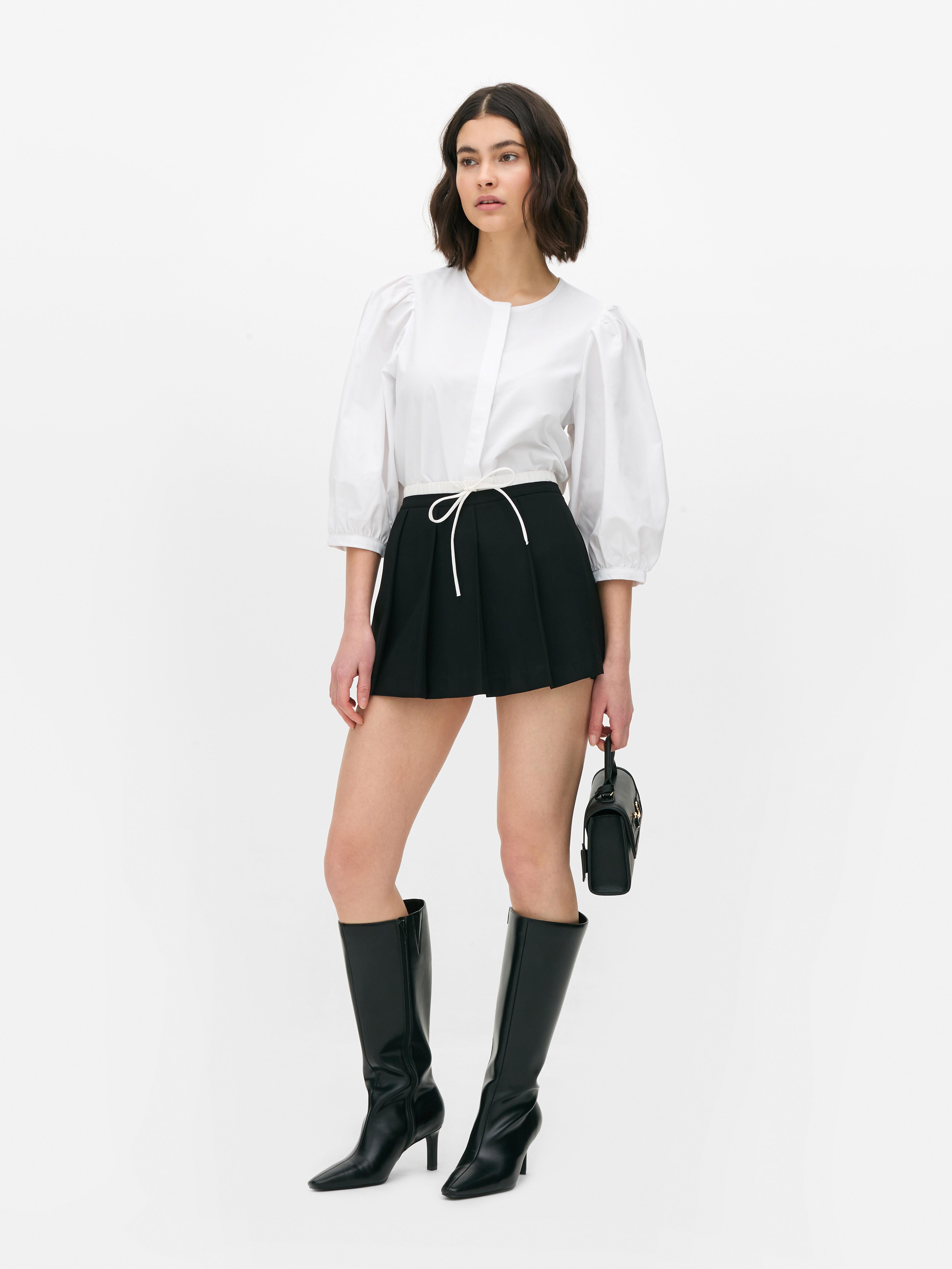 Puffed Sleeve Poplin Shirt
