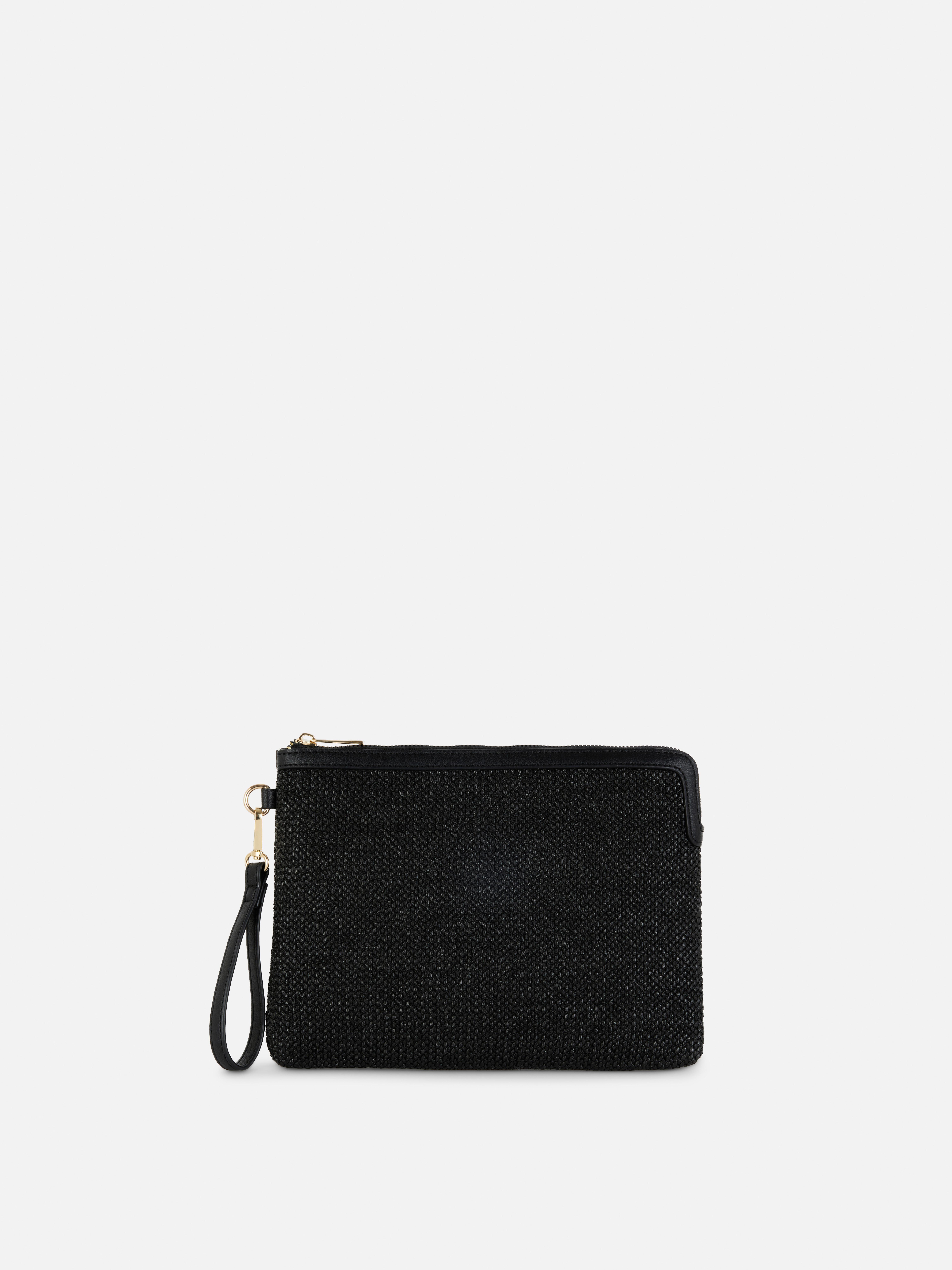 Tasche aus Stroh und Kunstleder
