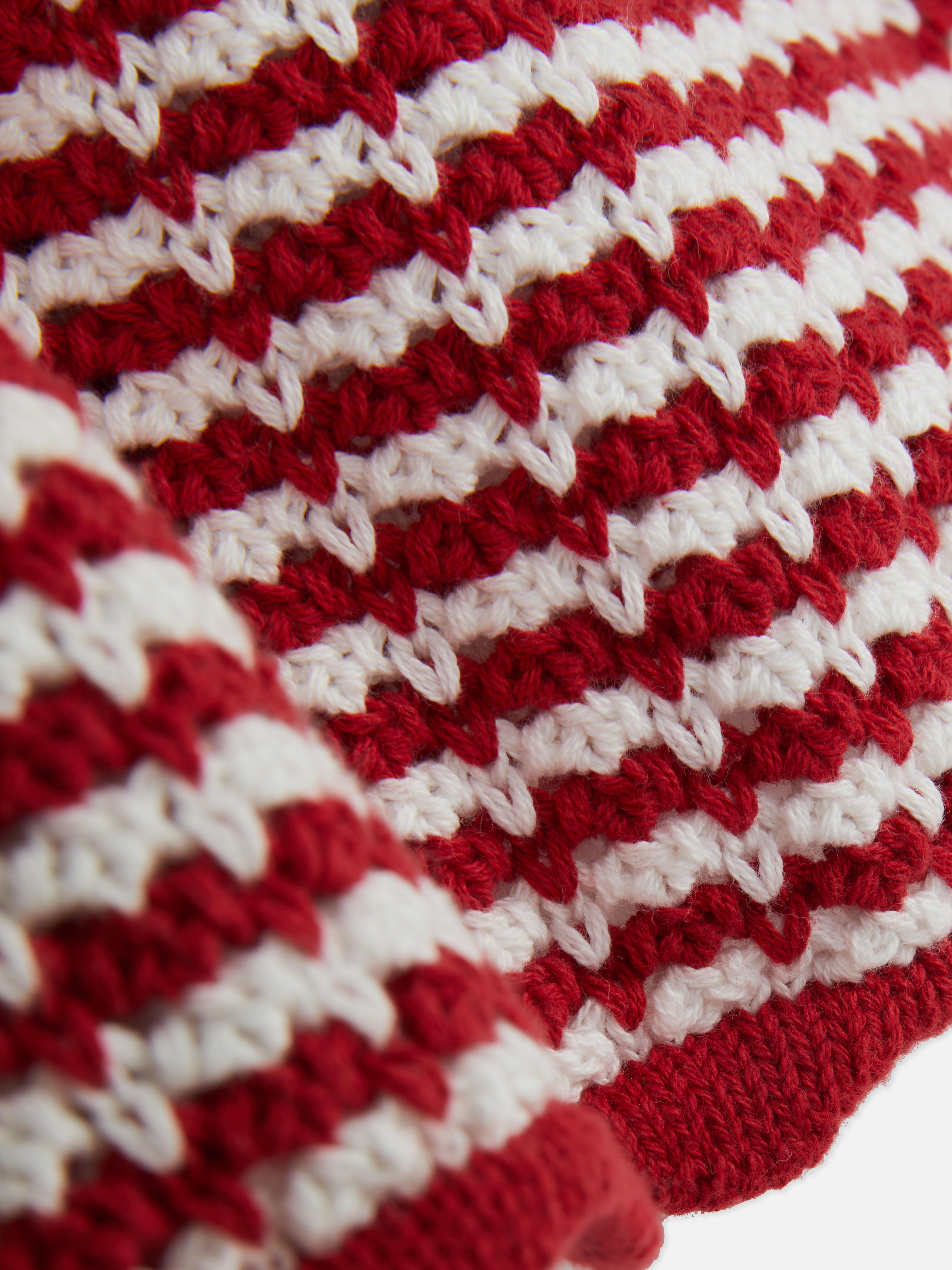 Bustieră scurtă din tricot, cu dungi