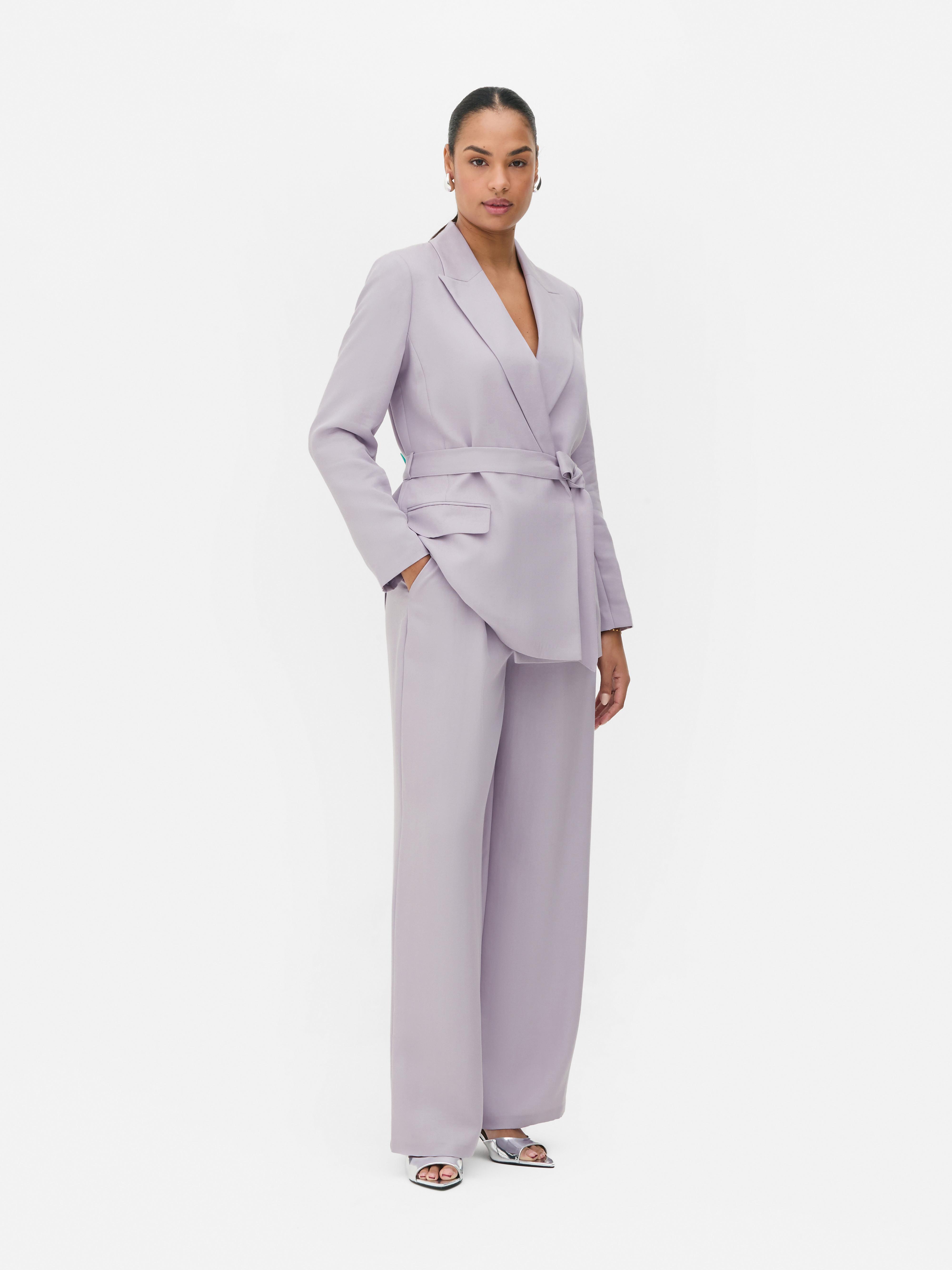 Blazer met strikceintuur