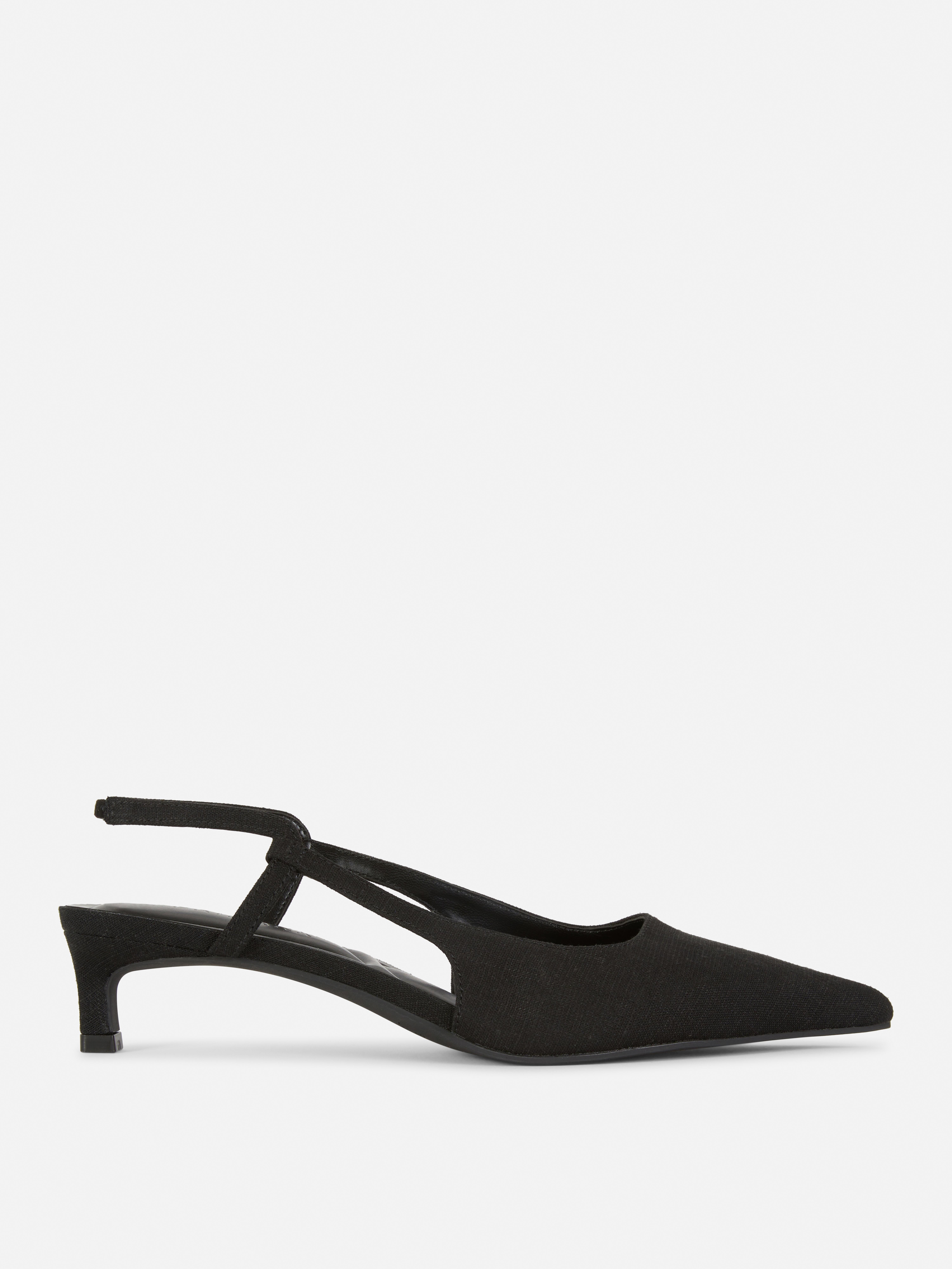 Linnen slingback-pumps