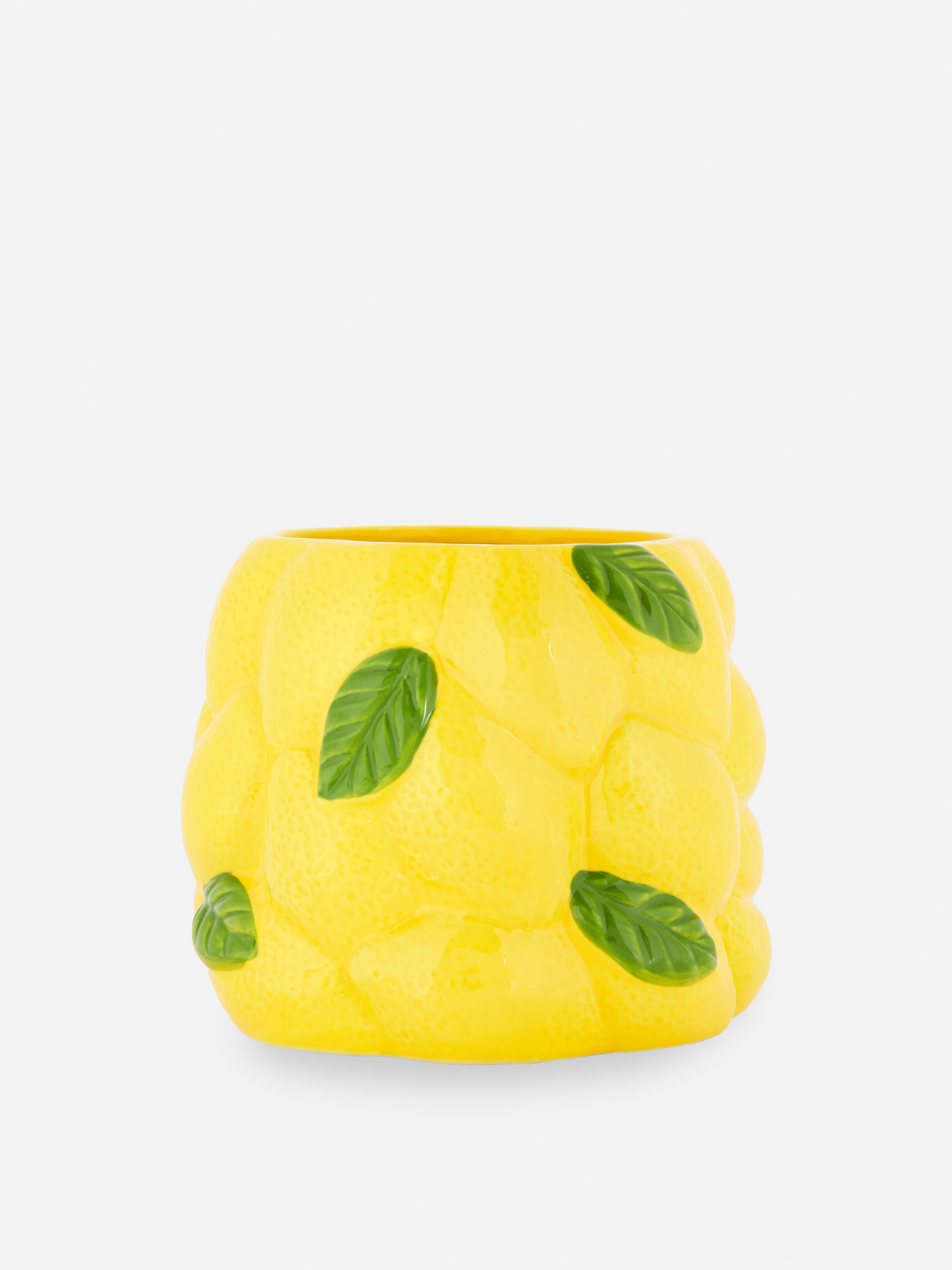 Cache-pot en céramique à motif citron