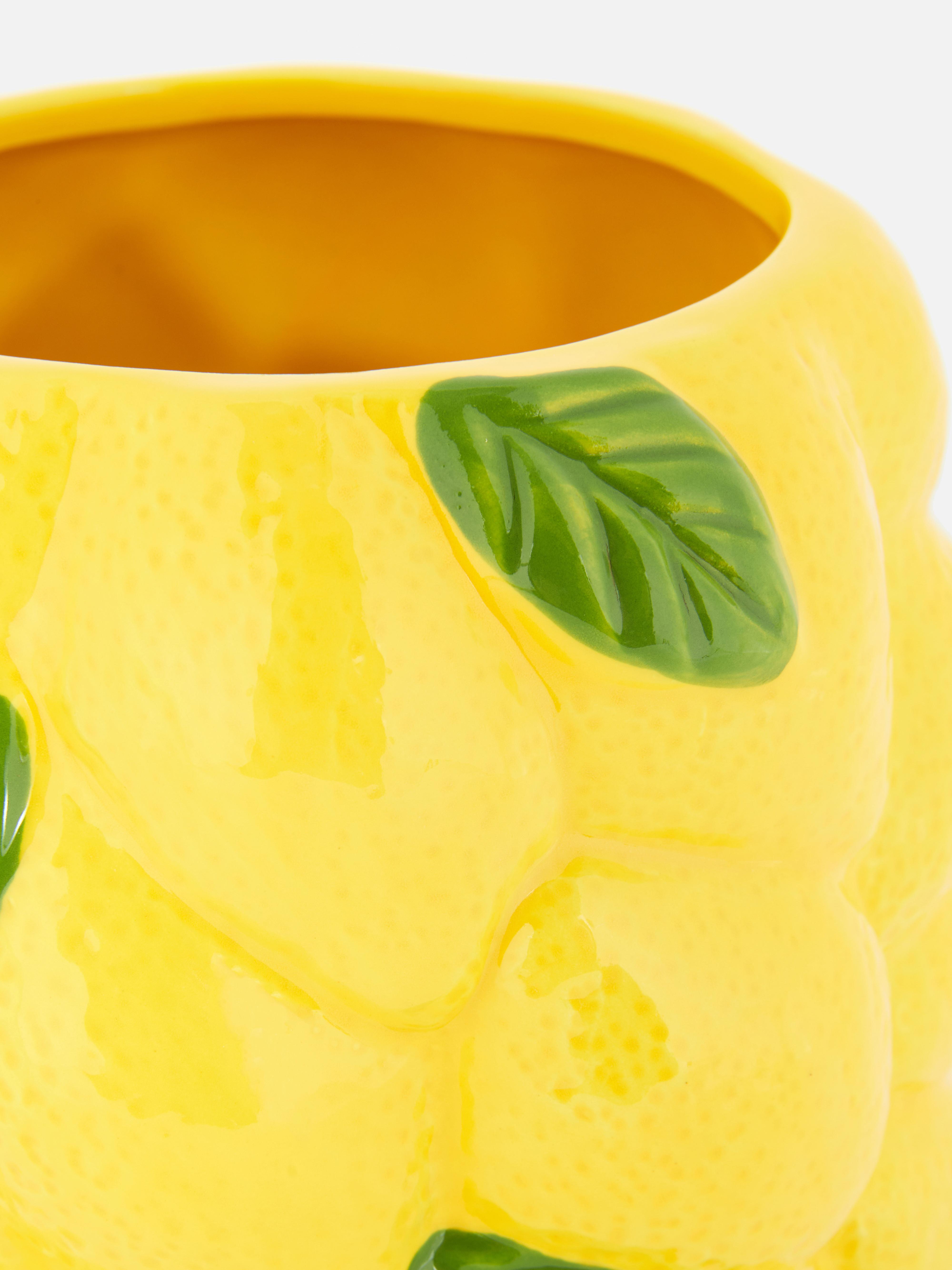 Cache-pot en céramique à motif citron
