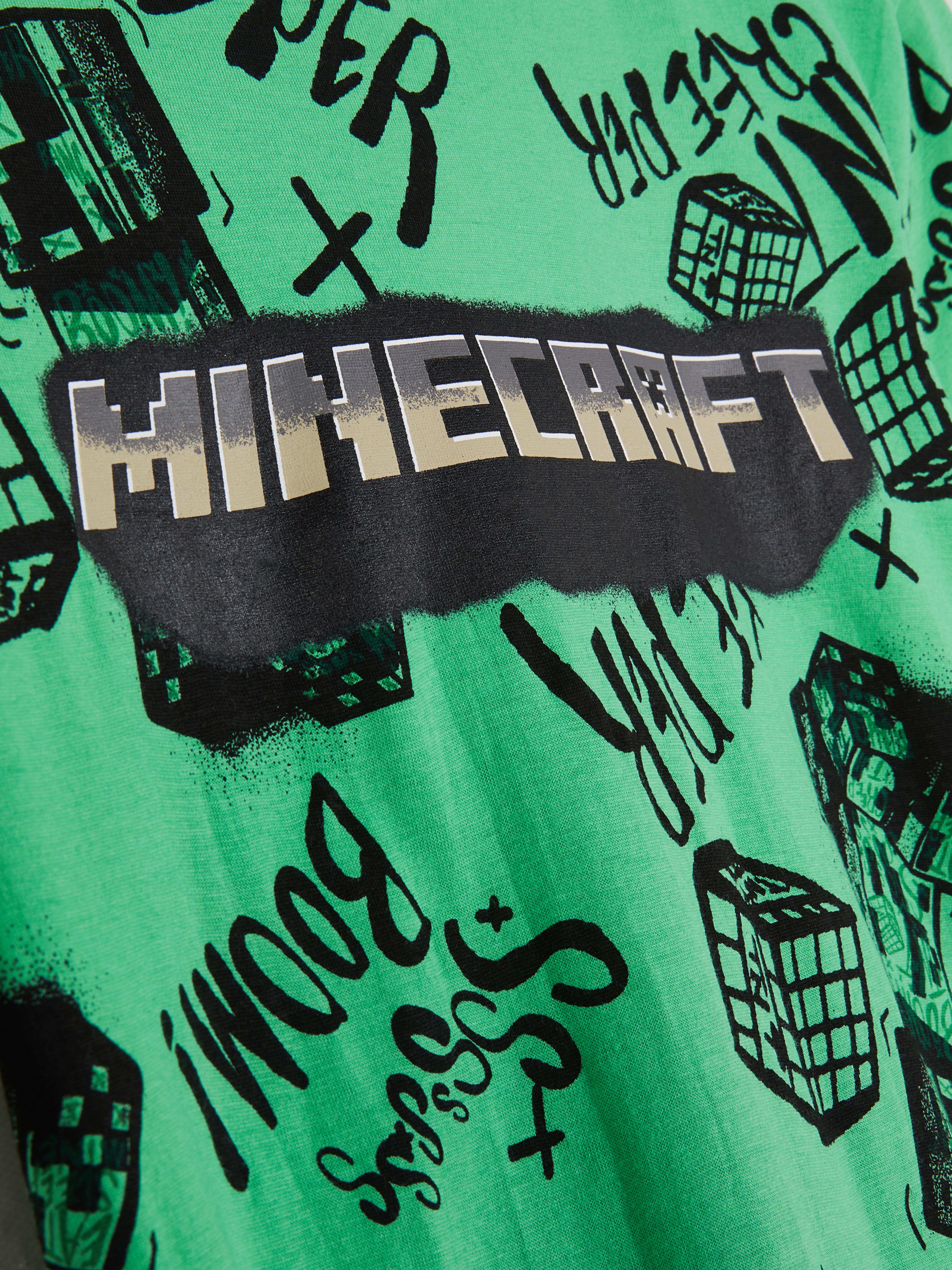 Tricou cu model în stil schiță creeper Minecraft
