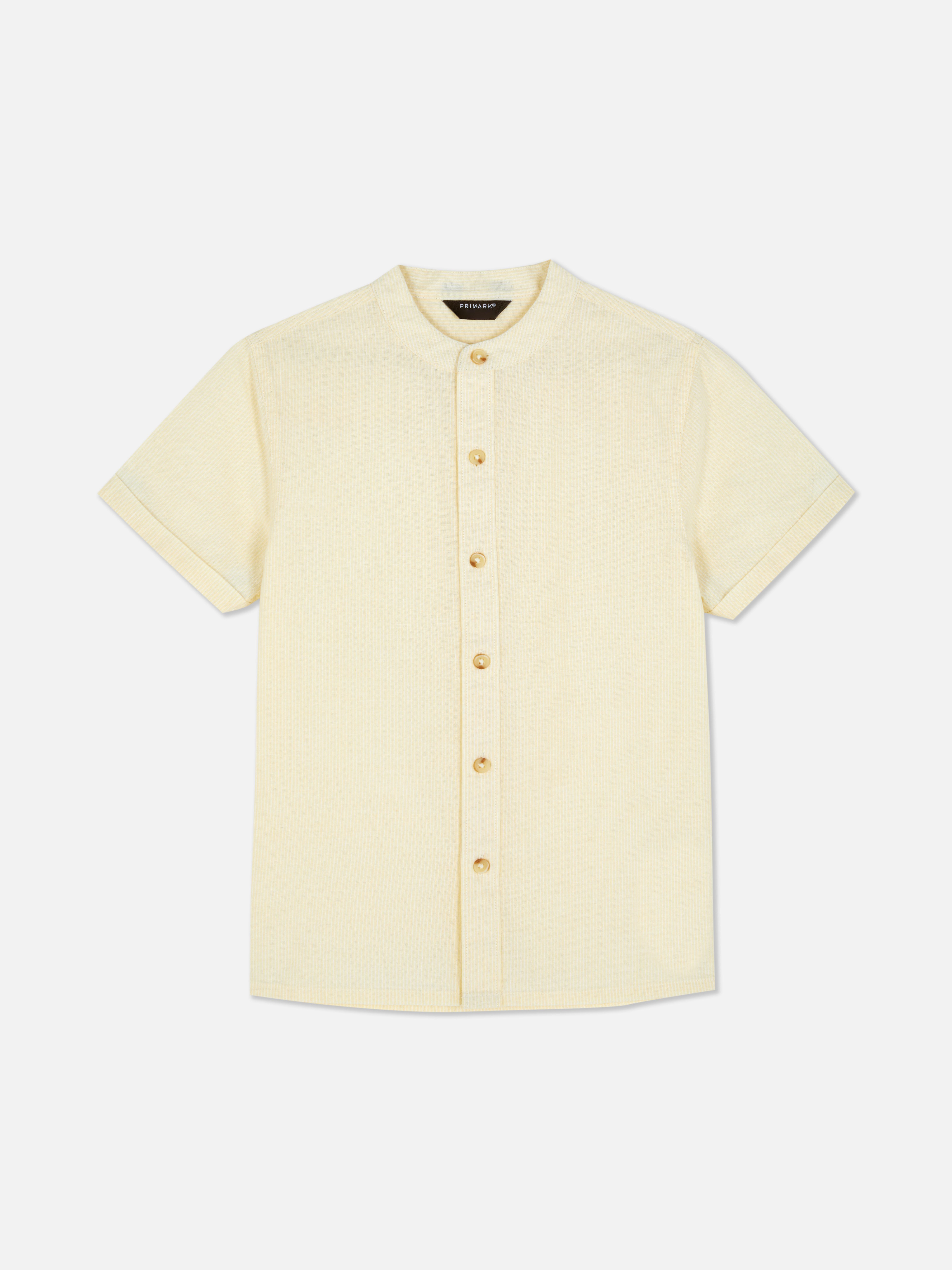Boys Yellow Older Kids' Band Collar Shirt | Primark