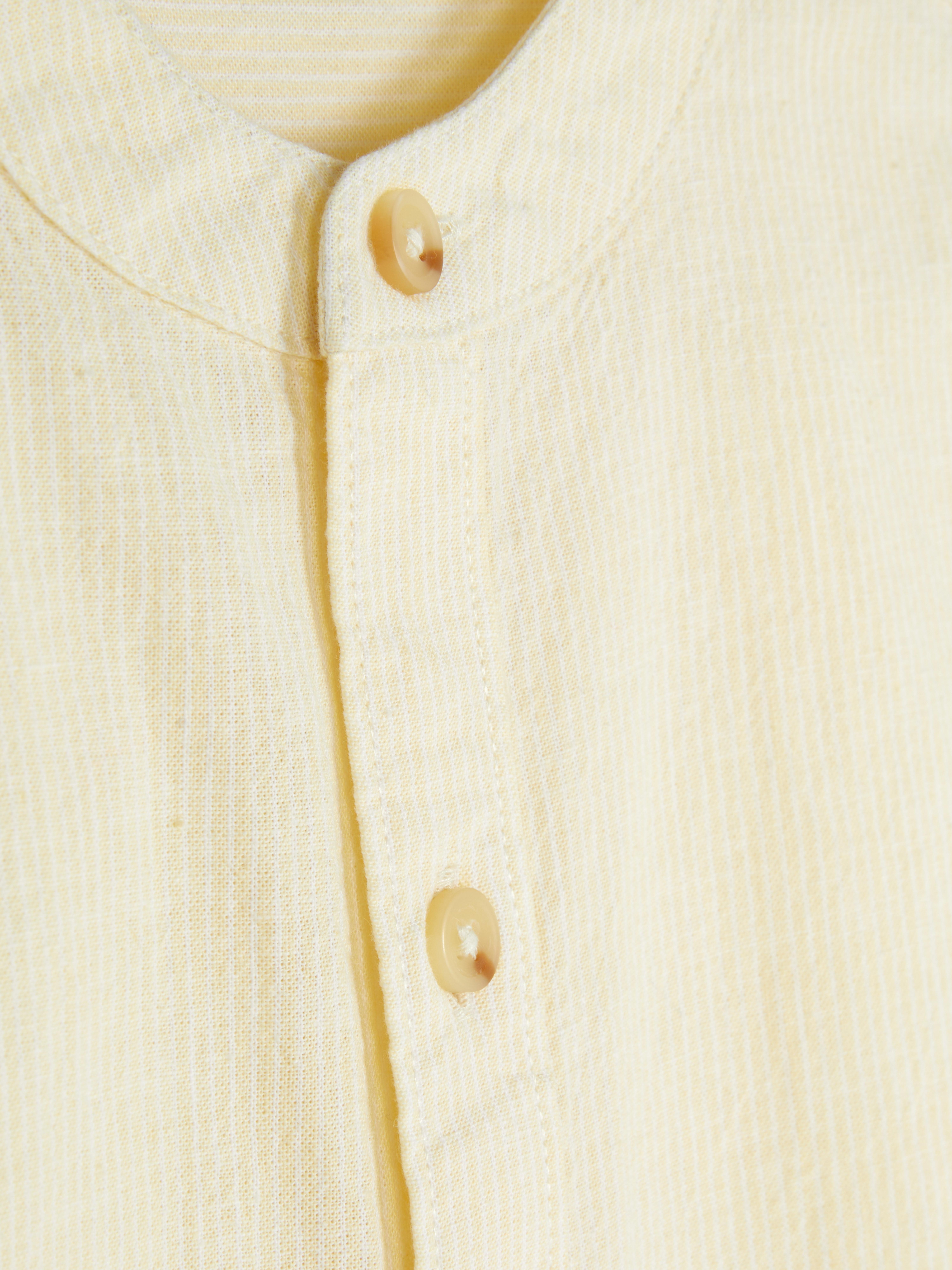 Boys Yellow Older Kids' Band Collar Shirt | Primark