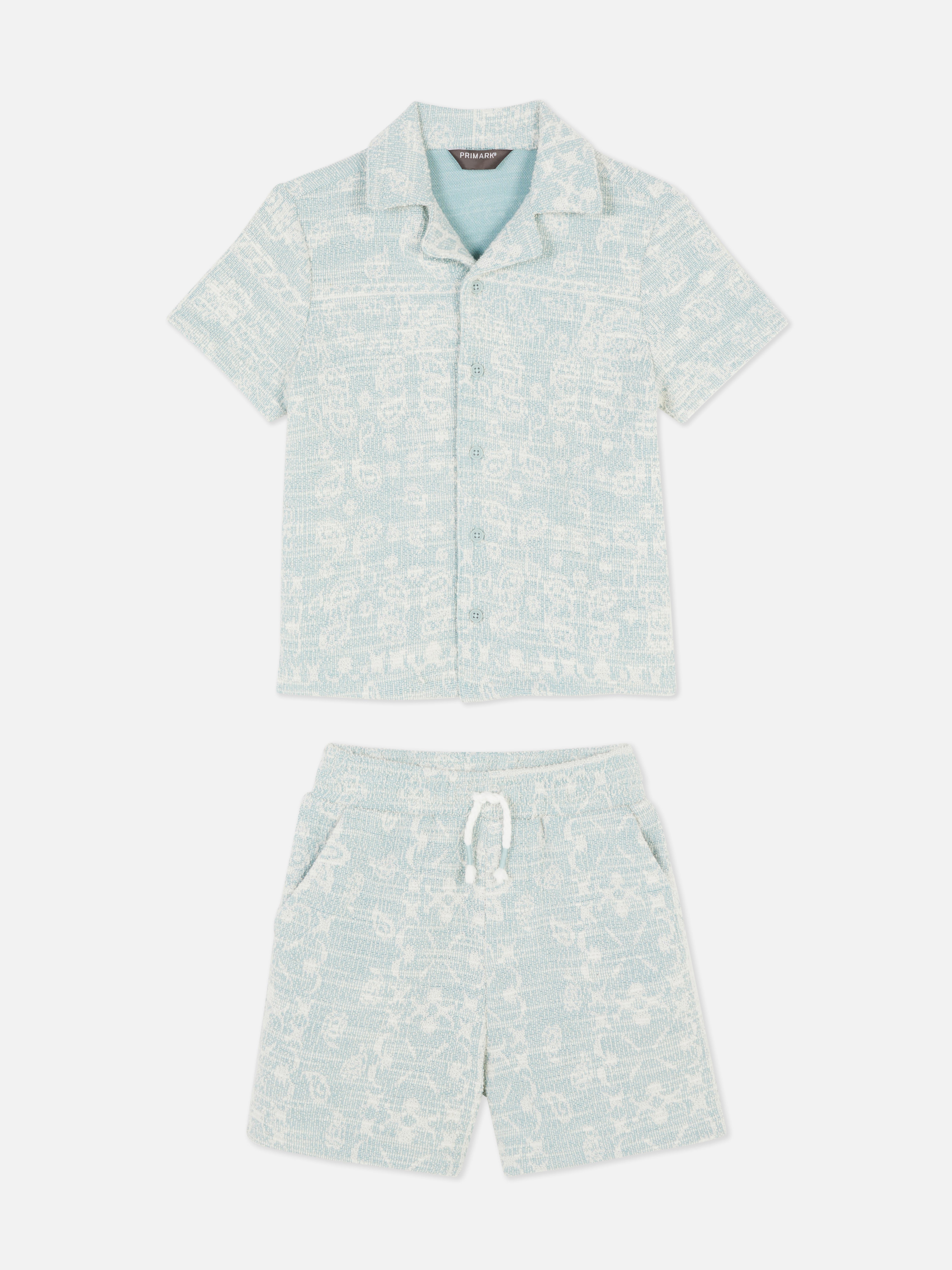 Ensemble chemise et short à motif cachemire