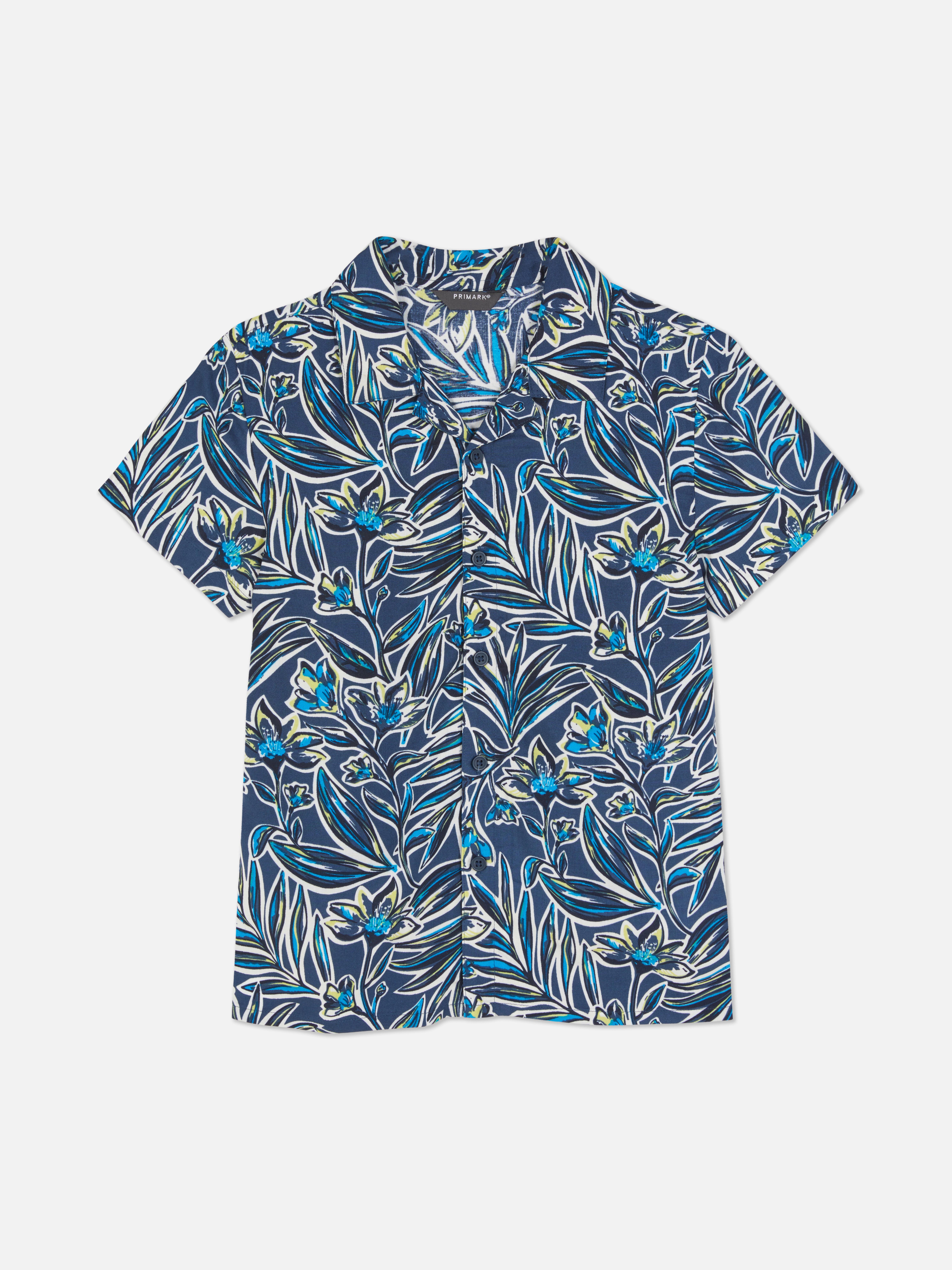 Overhemd met tropische bloemenprint