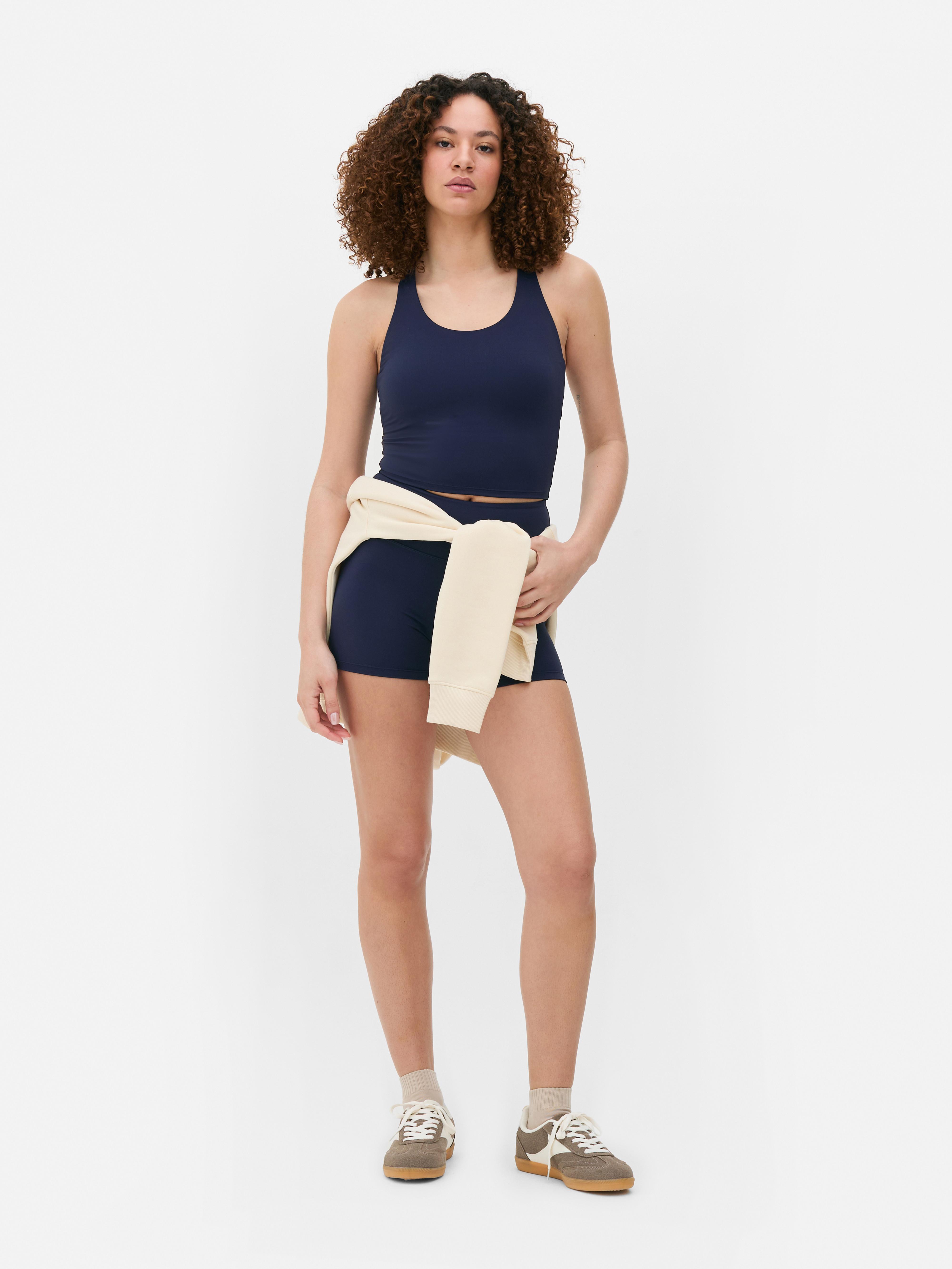 Strappy Workout Crop Navy