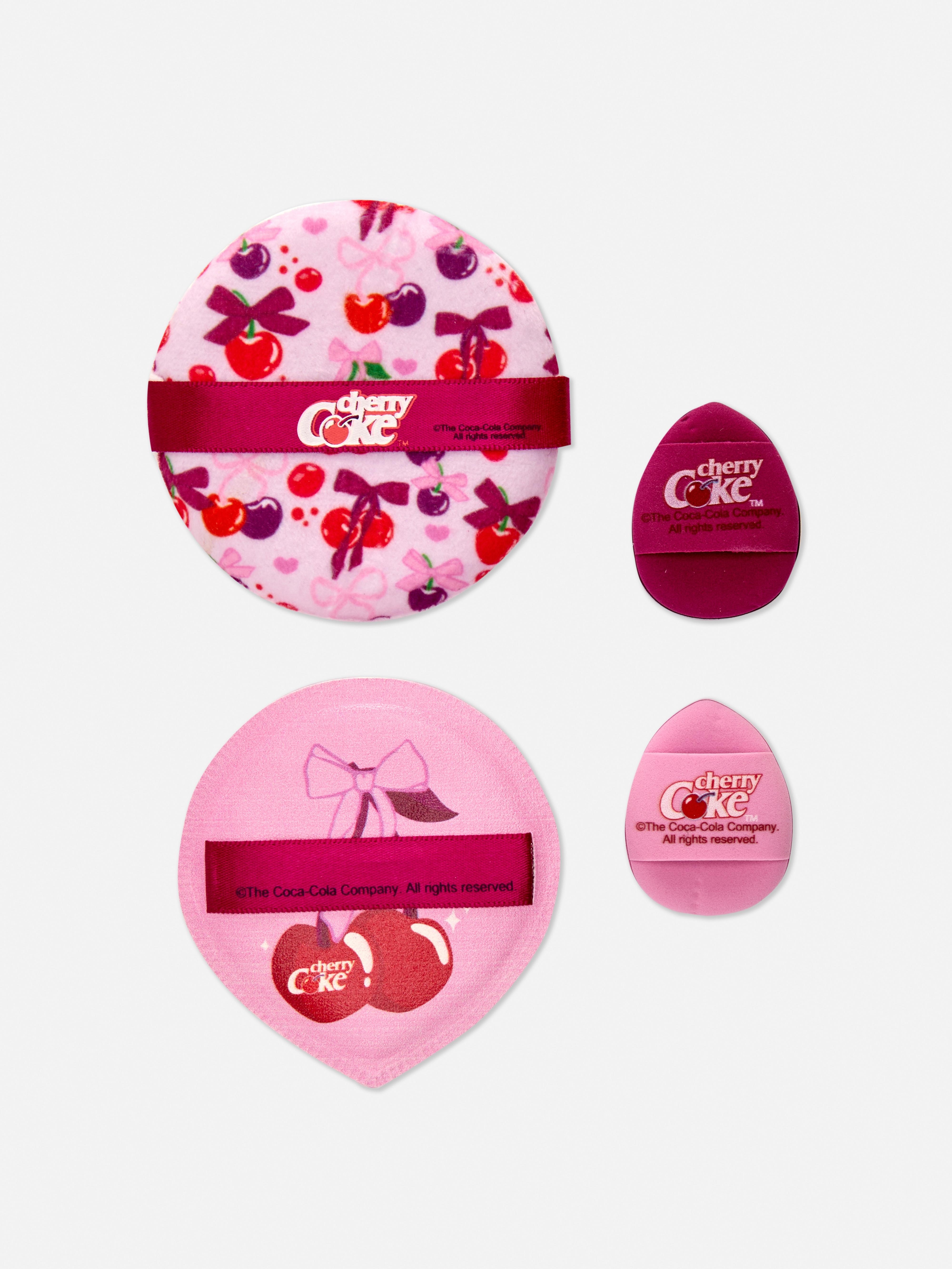 Make-upsponsjes Cherry Coke, set van 4