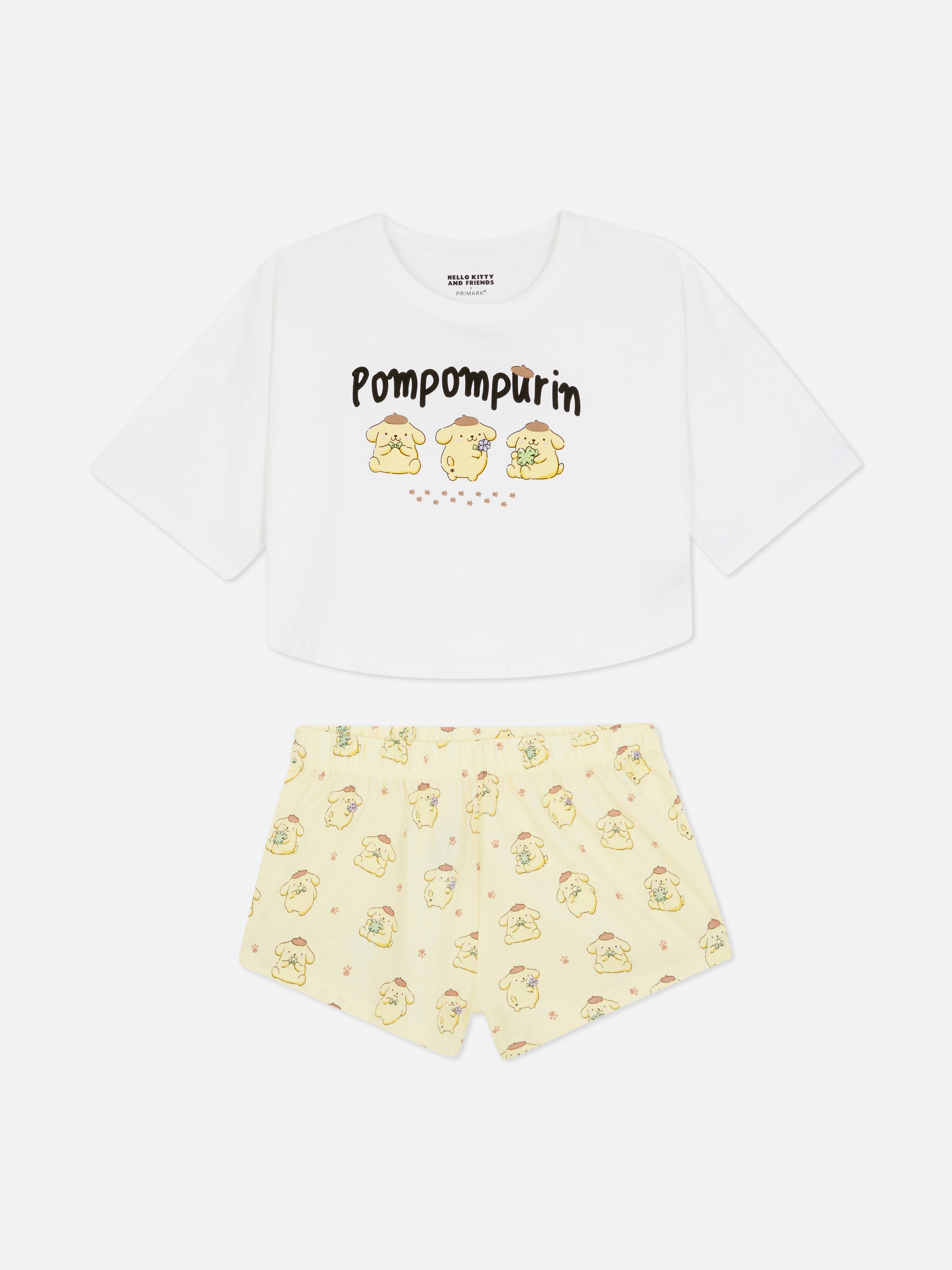 Kurzer „Pompompurin“ Schlafanzug